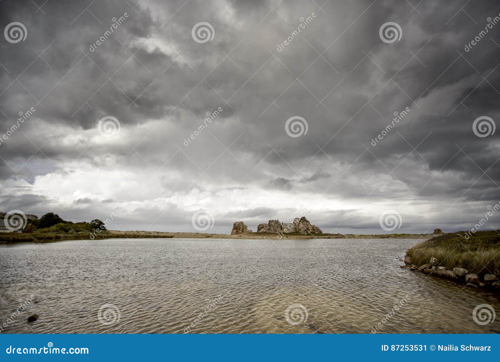 coast in brittany france near sillon de talbert