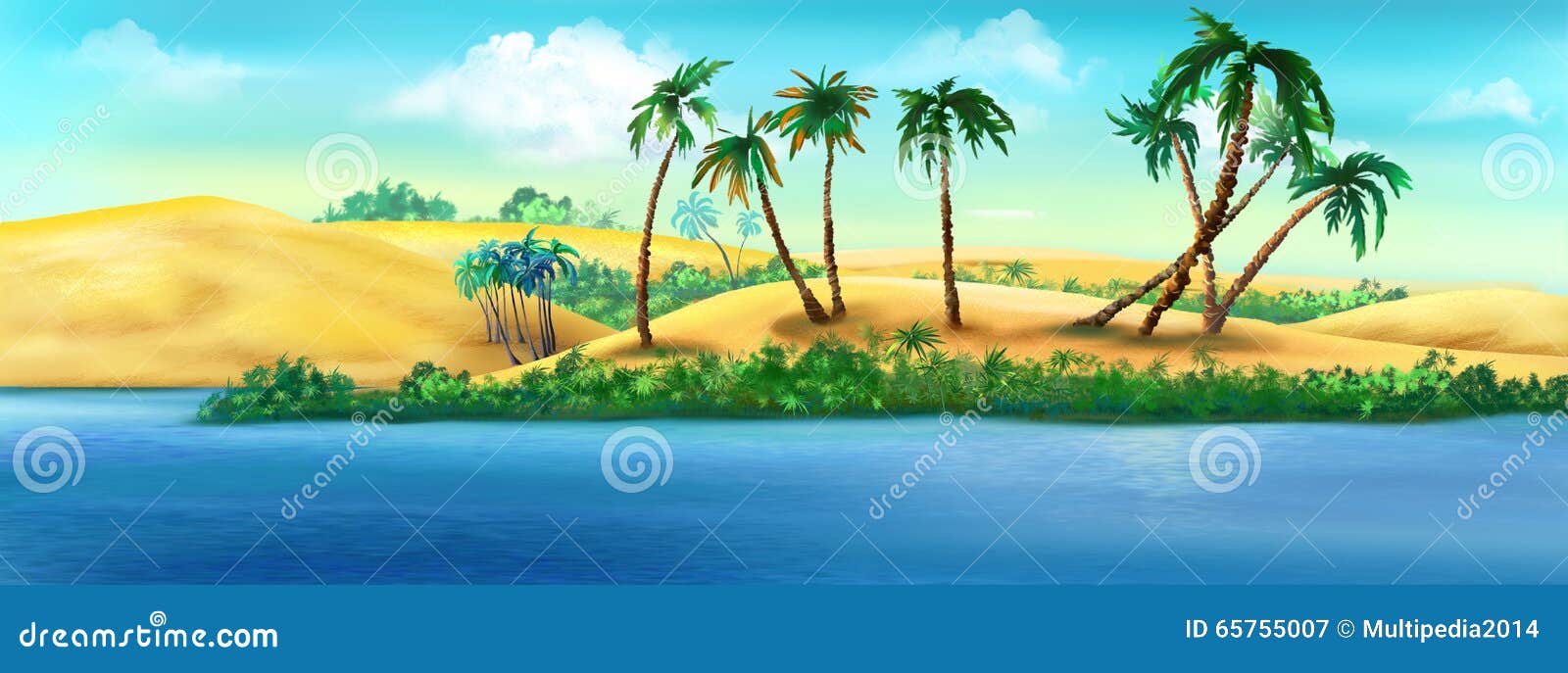 Coast of Egypt from the Nile River Stock Illustration Illustration of