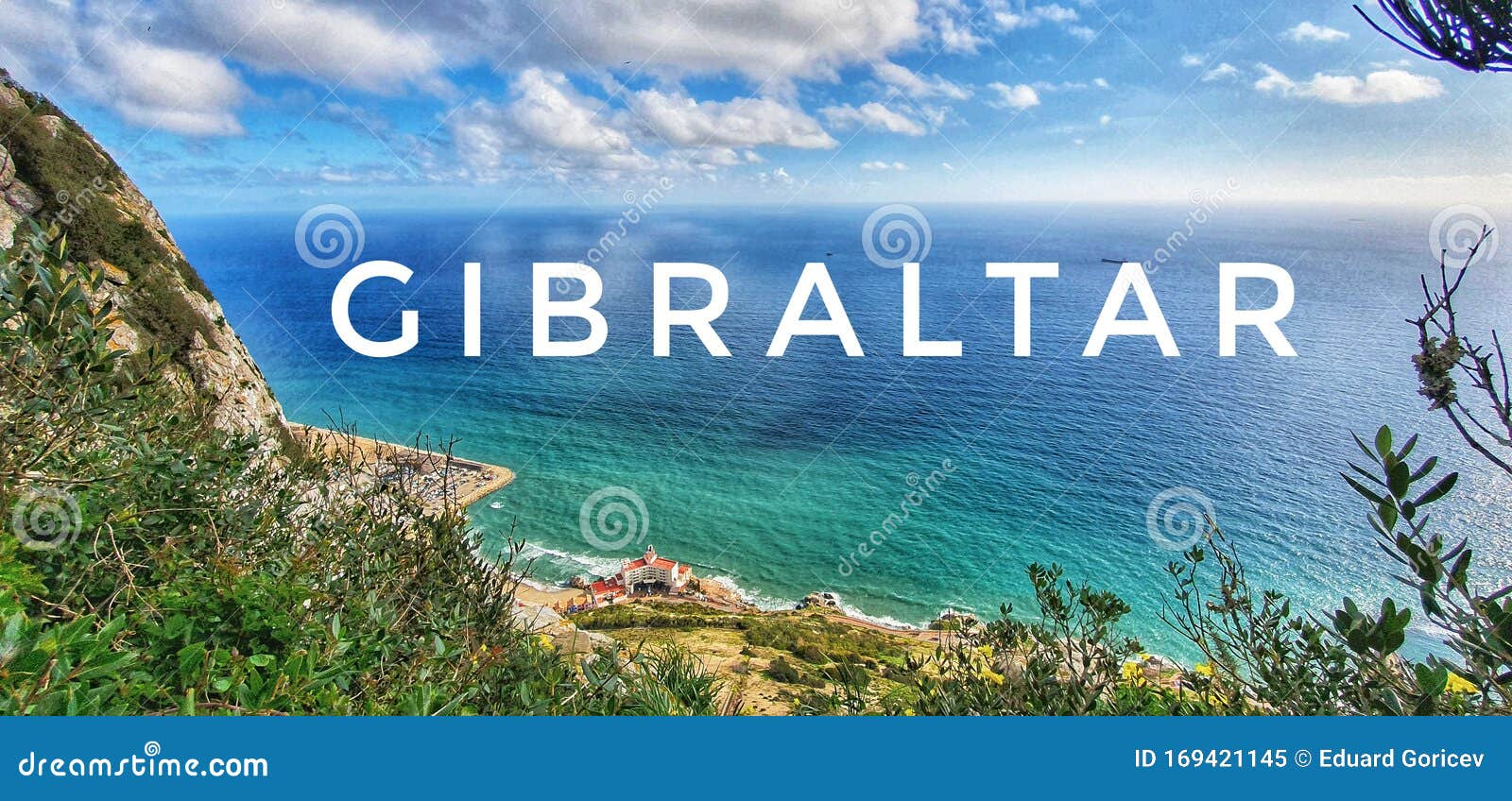 Coast of Gibraltar in Sunny Weather Stock Image Image of beautiful
