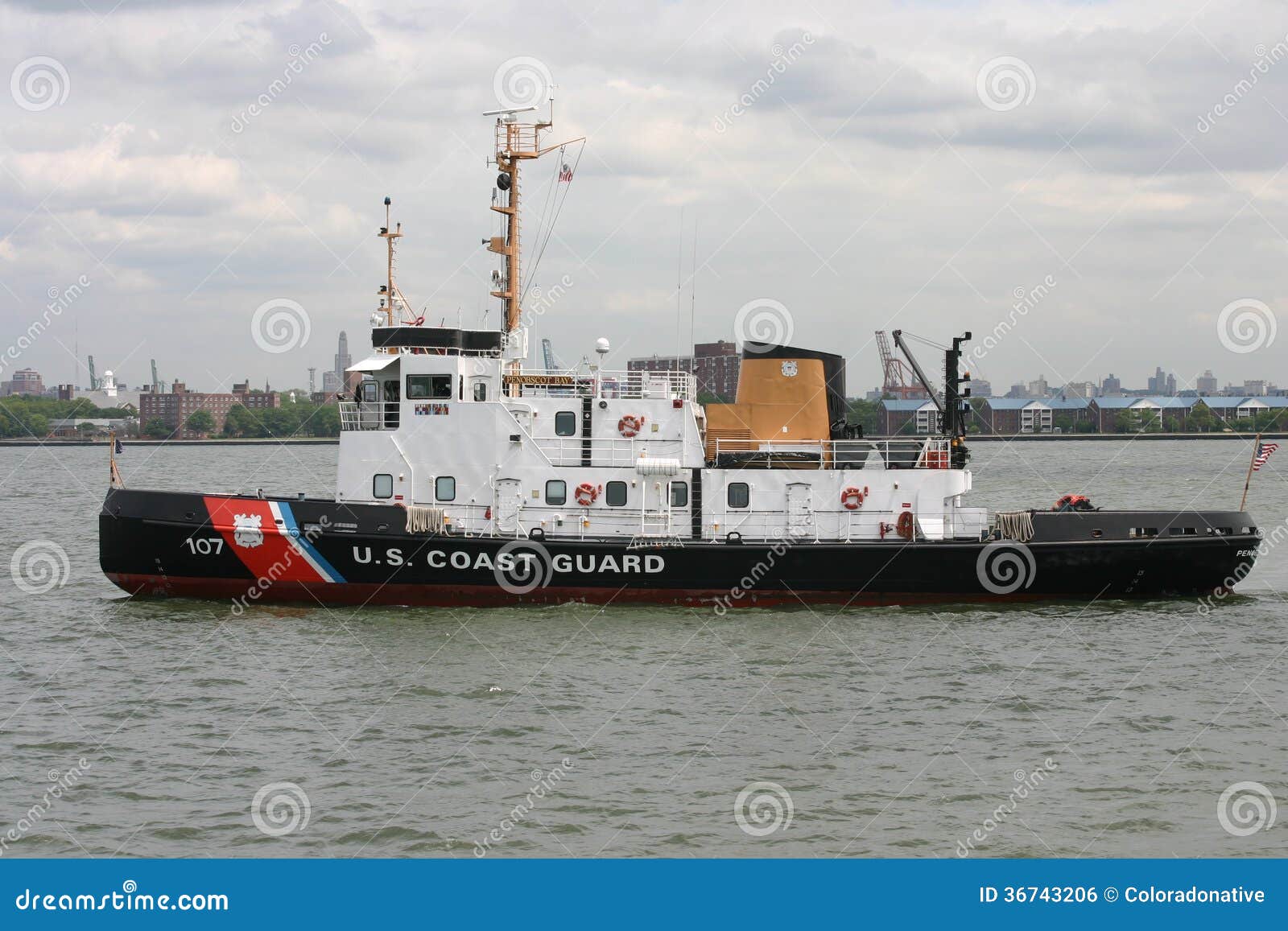 Coast Guard Tug Boat editorial photo. Image of states 