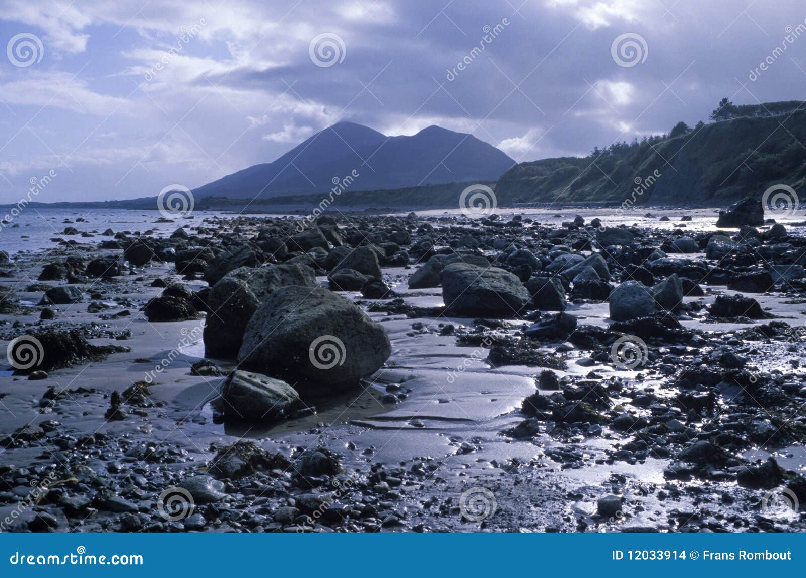 Coast of Ireland with Beautiful Light Stock Photo - Image of stones