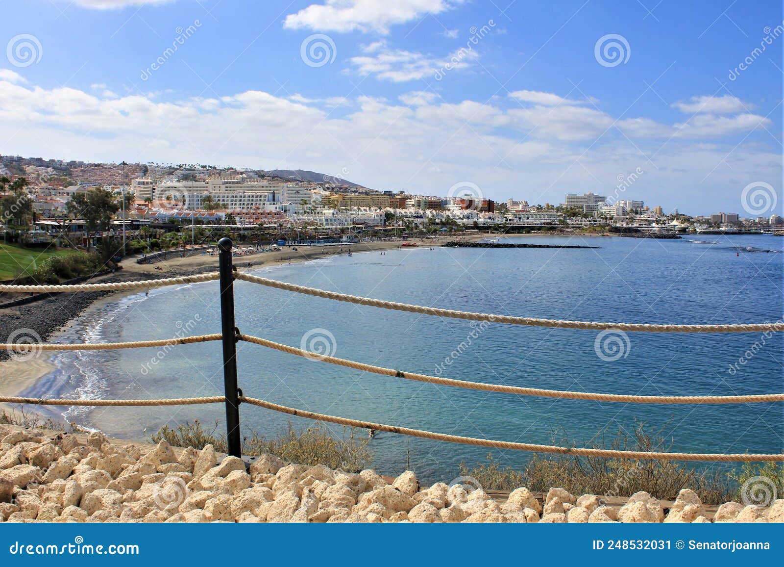 rocky coast in coste adeje, tenerife