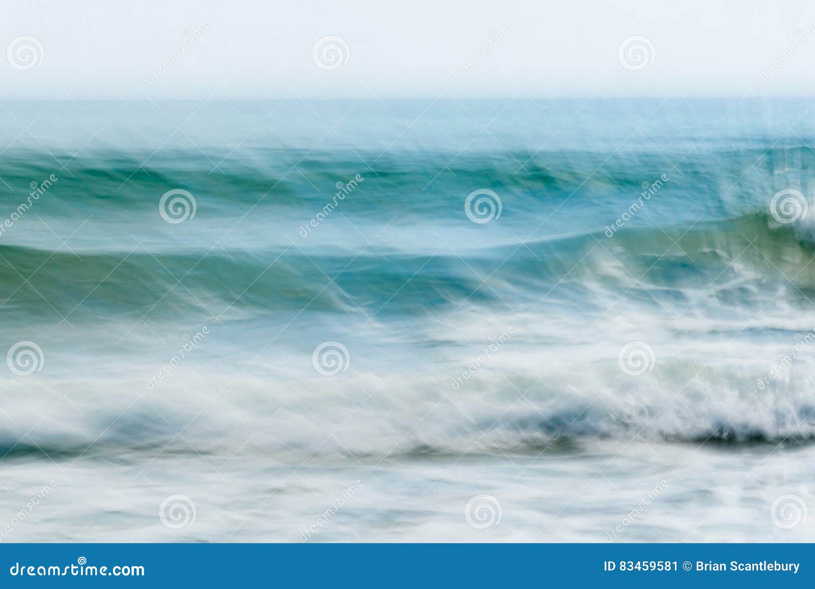 Coastal Abstract Motion Blurred Ocean Waves Blue Tones Background ...
