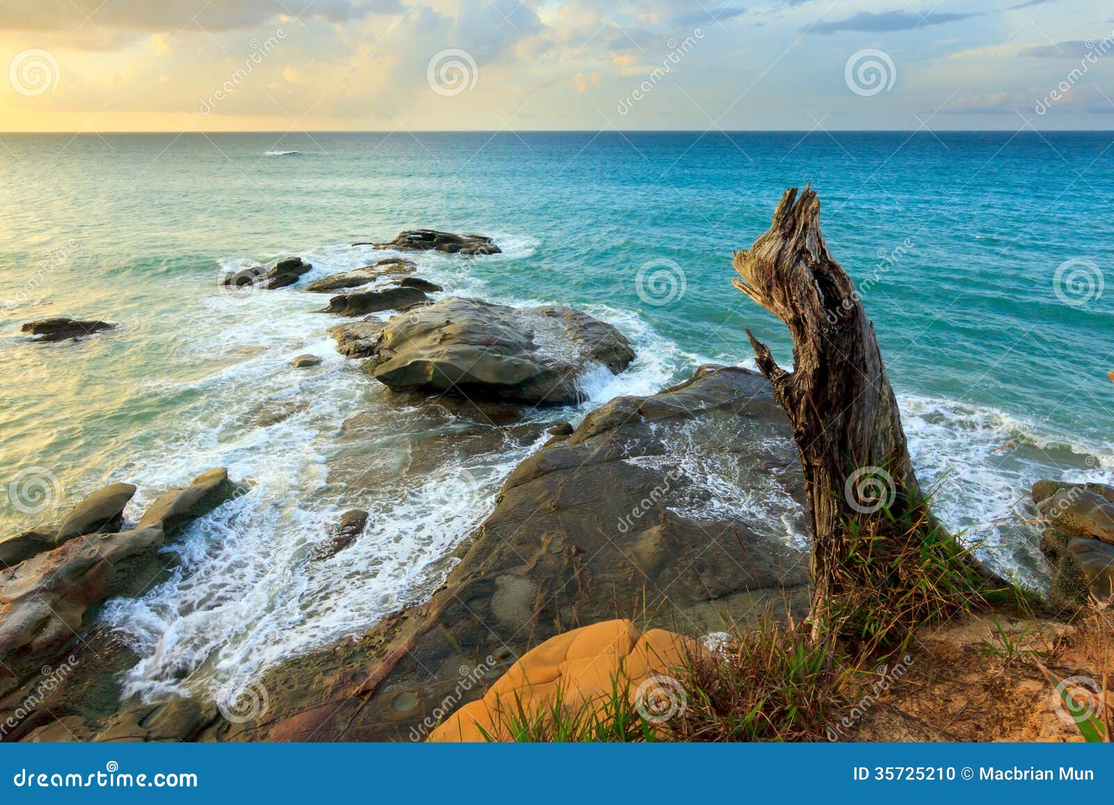 Coastal Landscape At Sabah, Malaysia Stock Photo - Image 