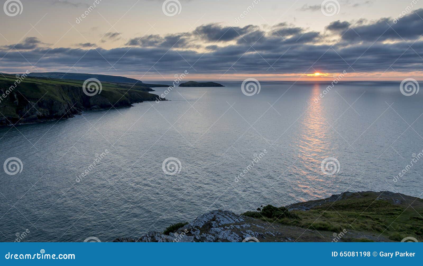 coastal landscape - wales - view south from mwnt