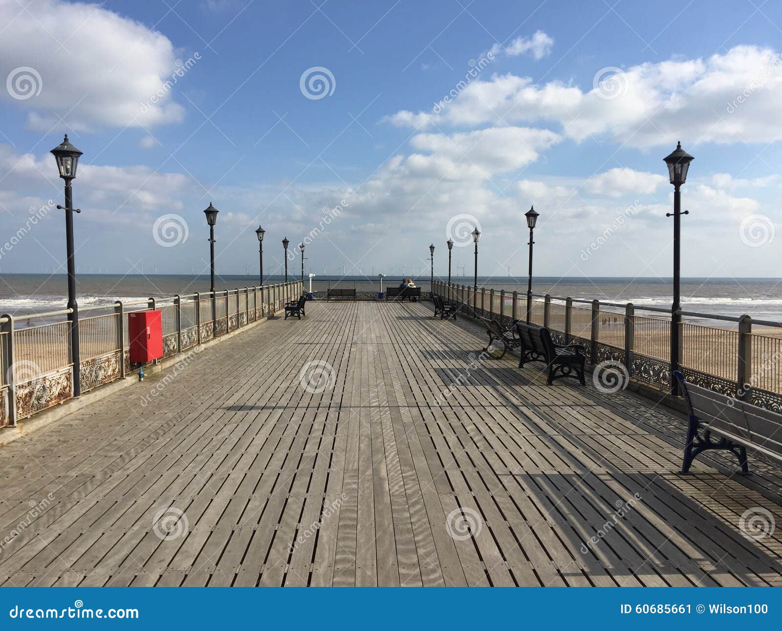 Coastal Pier at Skegness Sea Front Stock Image Image of view, coast 60685661