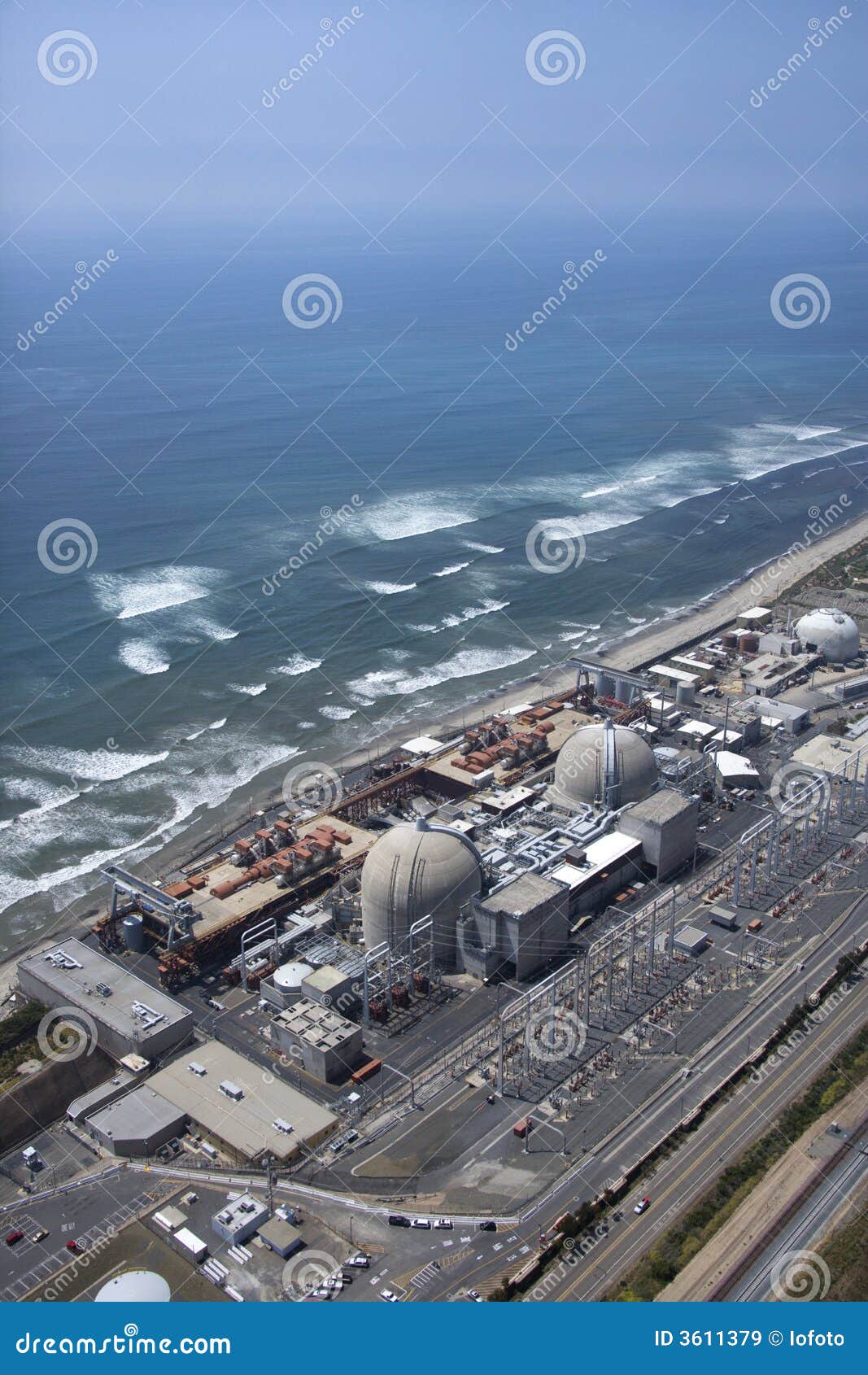 Coastal power plant. stock image. Image of state, industrial 3611379
