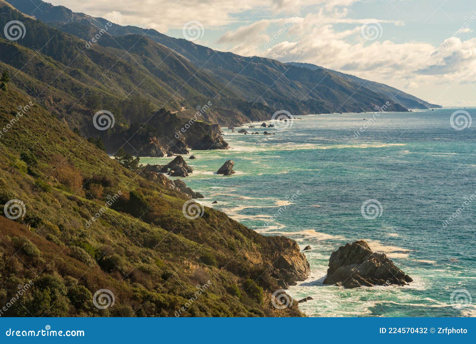Coastal View Of Big Sur In California Stock Photo Image Of Landscape