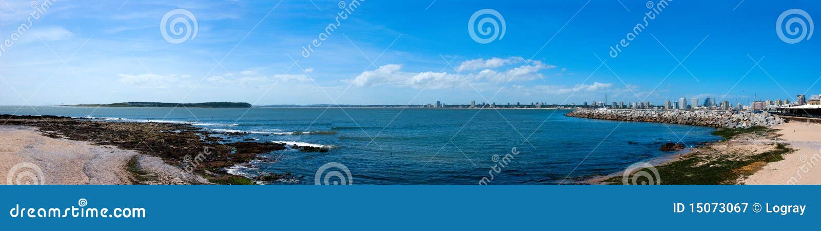 coastline of atlantic ocean. uruguay. montevideo