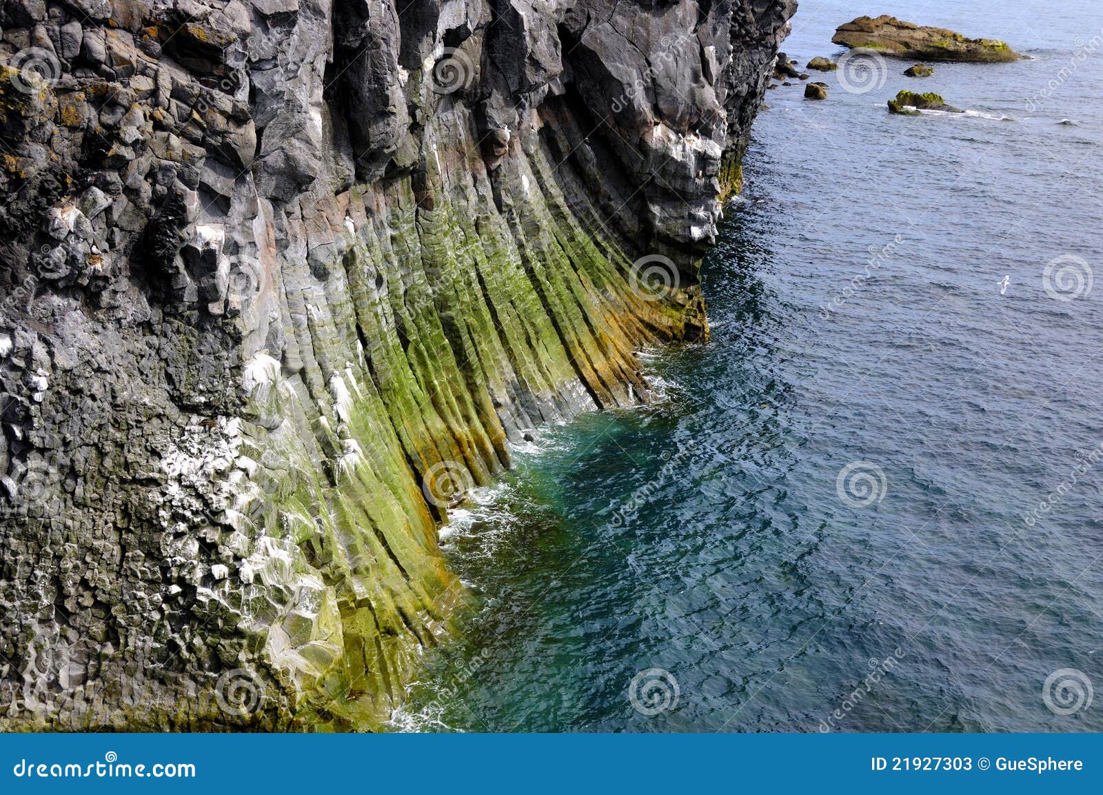 coastline, basalt pillars