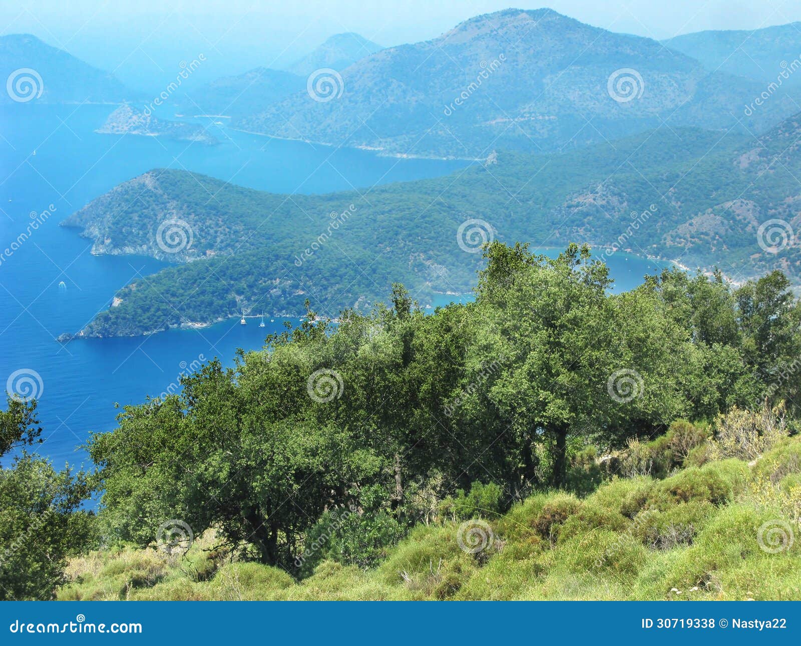 Coastline Landscape of Mediterranean Sea Turkey Stock Photo - Image of ...