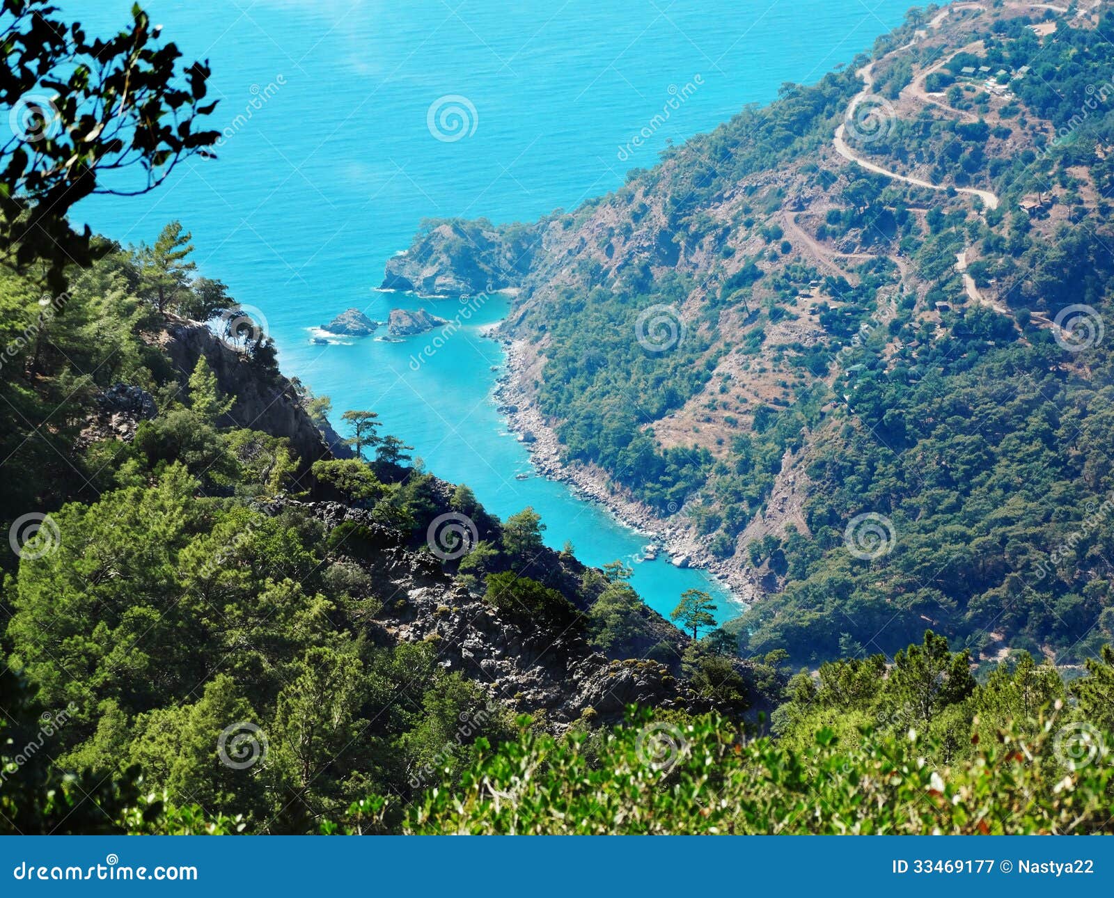 Coastline Landscape of Mediterranean Sea Turkey Stock Image - Image of ...
