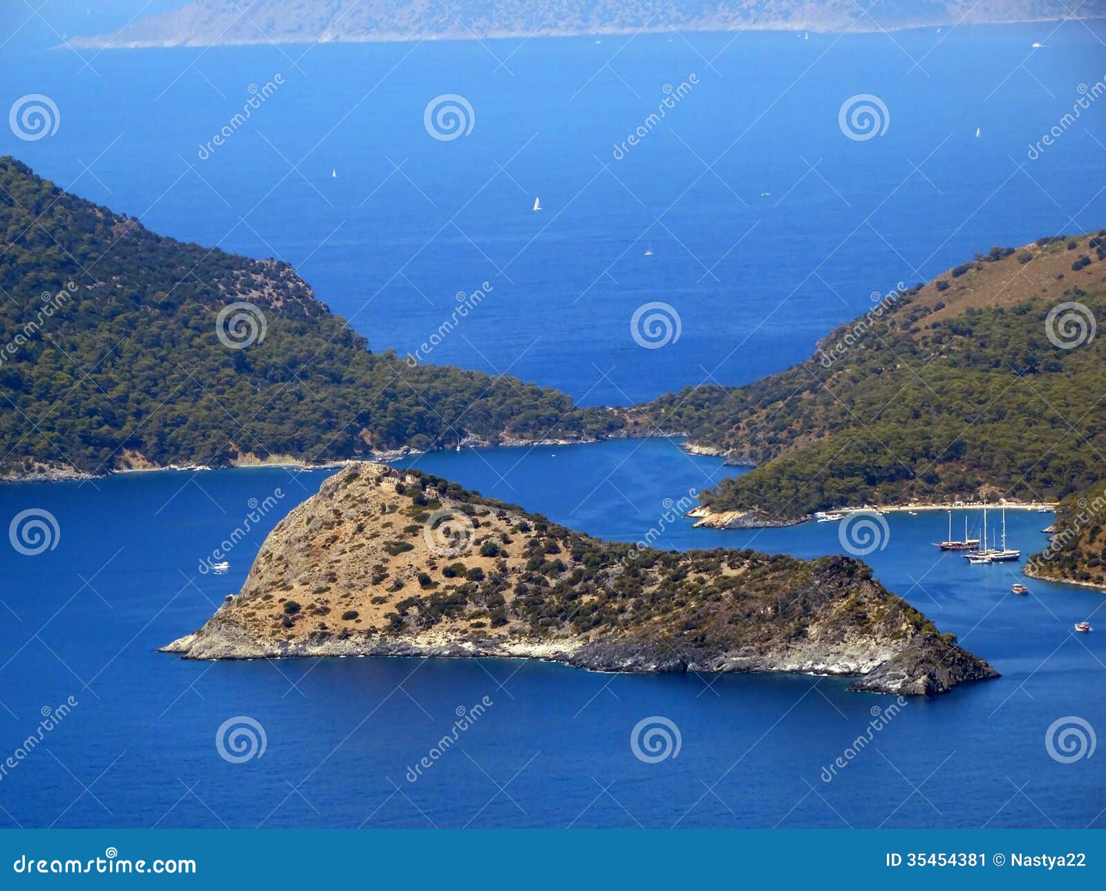 Coastline Landscape of Mediterranean Sea Turkey Stock Image - Image of ...