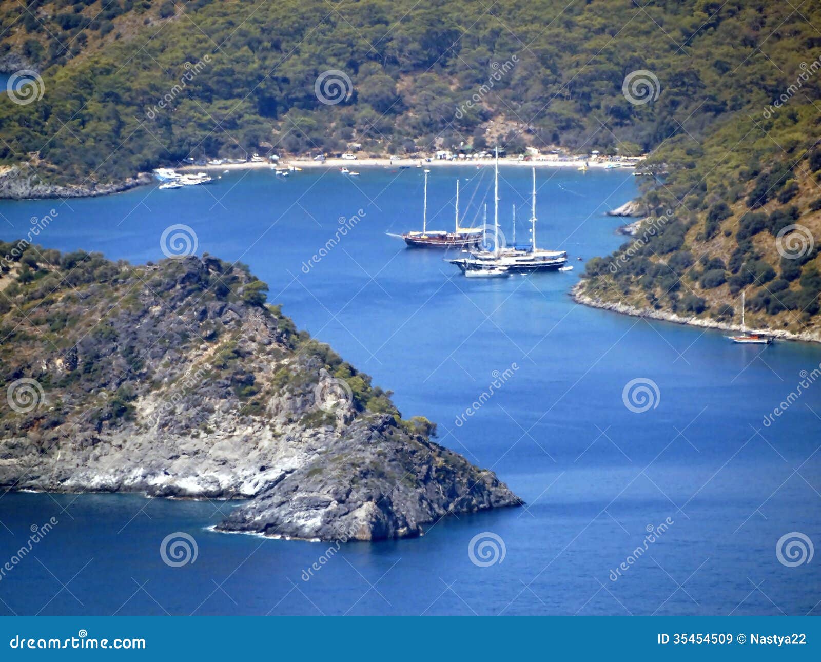 Coastline Landscape of Mediterranean Sea Turkey Stock Image - Image of ...