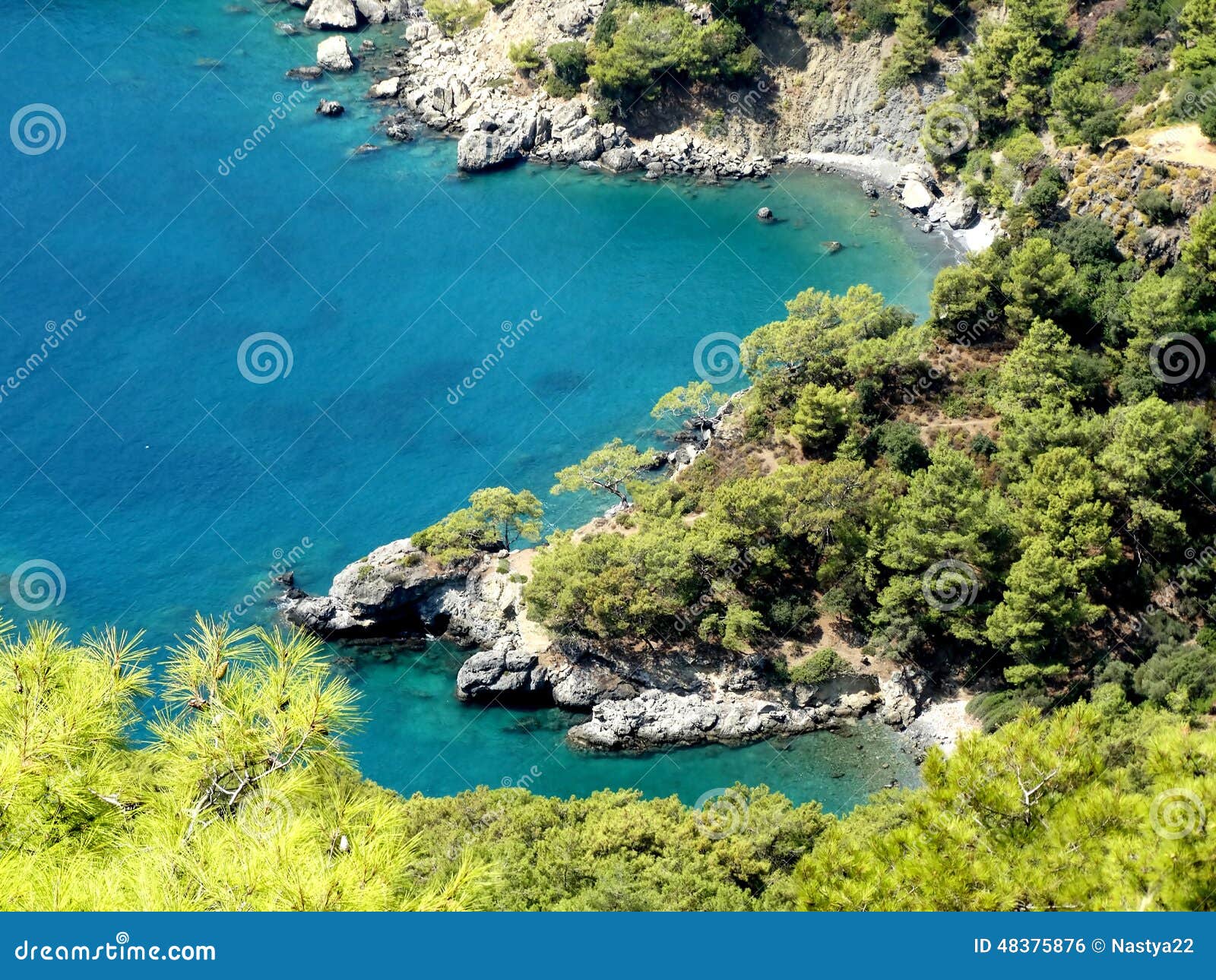 Coastline Landscape of Mediterranean Sea Turkey Stock Photo - Image of ...