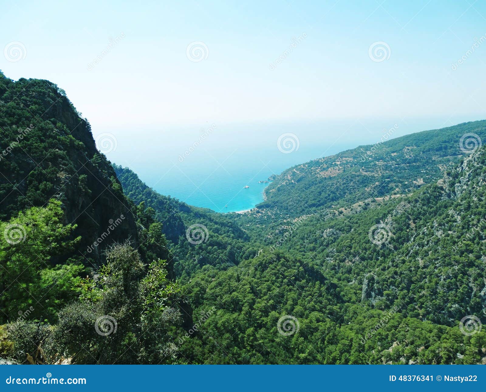 Coastline Landscape of Mediterranean Sea Turkey Stock Image - Image of ...