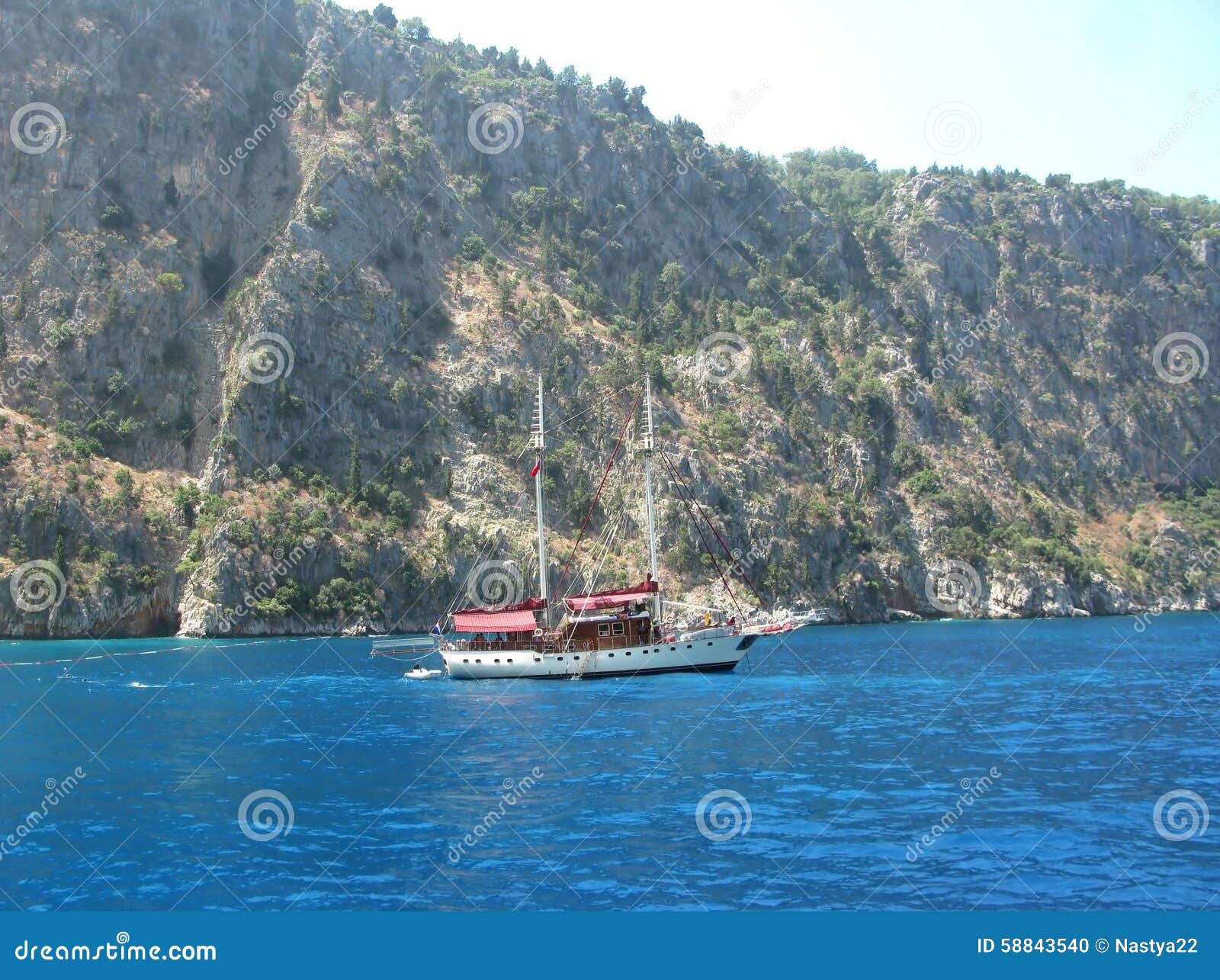 Coastline Landscape of Mediterranean Sea Turkey Stock Photo - Image of ...