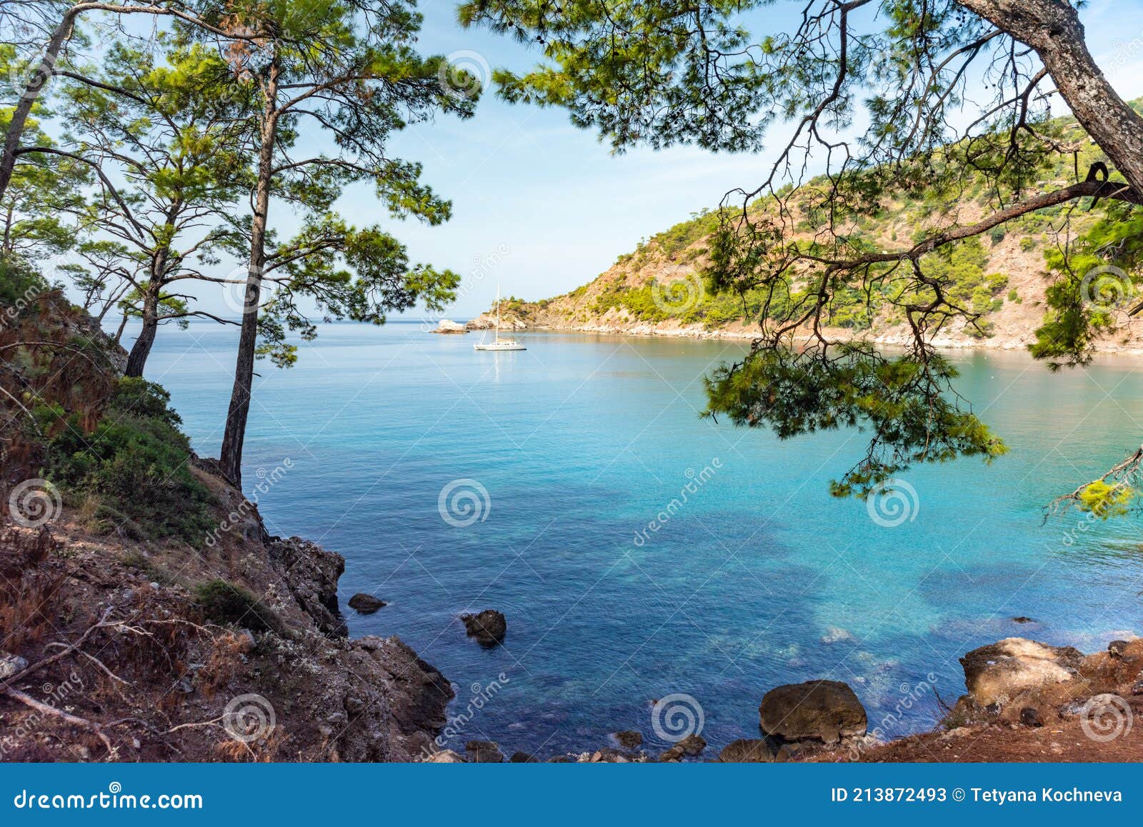 Coastline at Mediterranean Sea Near Fethiye Kabak Turkey Stock Image ...