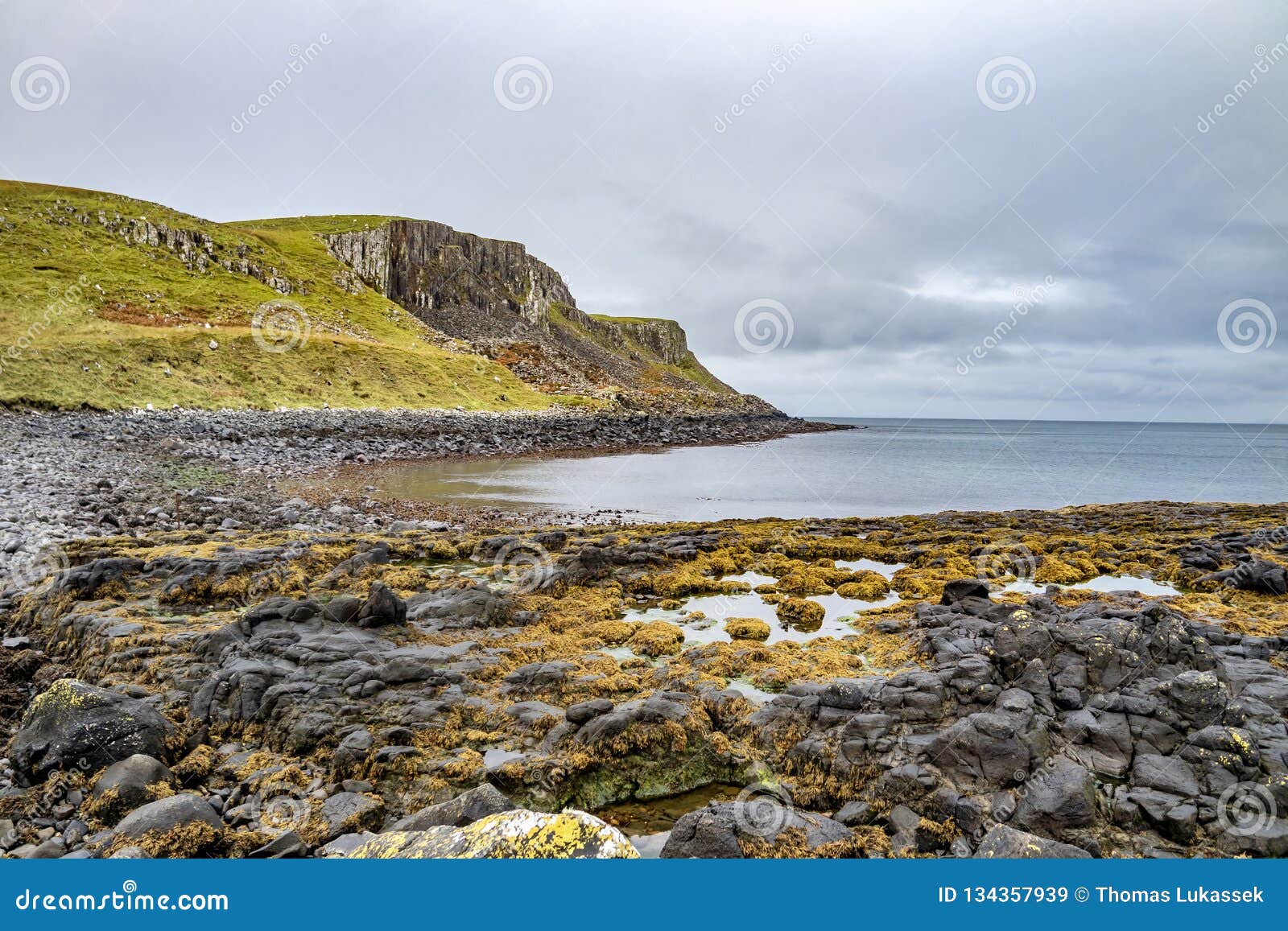 the coastline of north west skye by kilmuir - scotland, united kingdom