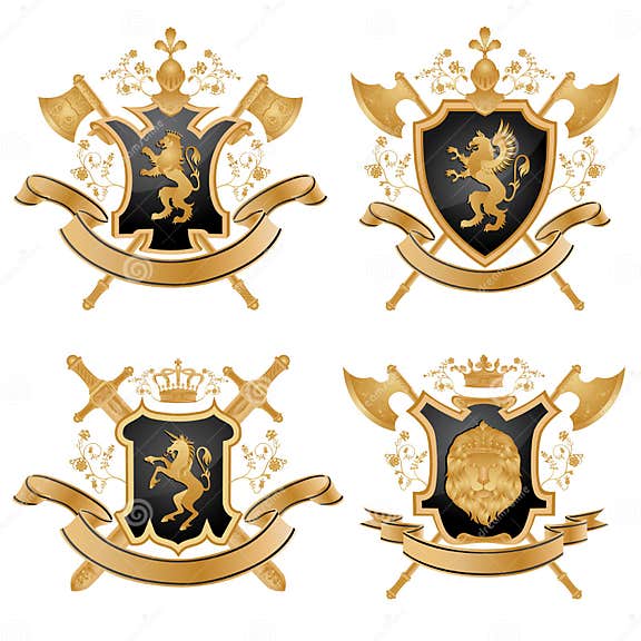 Coat of arms stock vector. Illustration of emblem, predator - 13191845