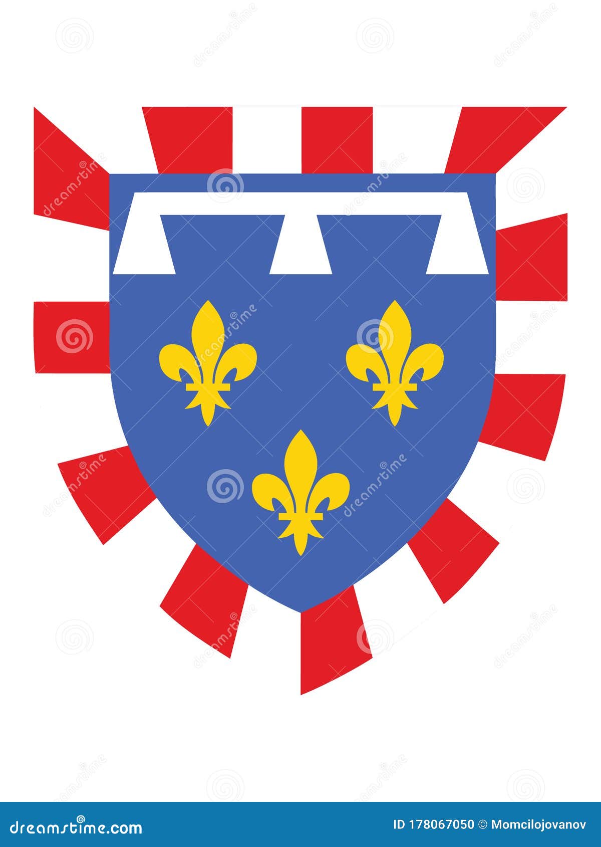 Coat of Arms of Centre-Val De Loire Stock Vector - Illustration of ...