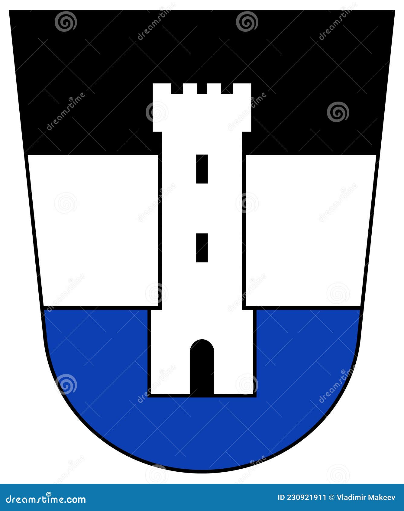 Coat Of Arms Of The City Of Neu-Ulm. Germany Stock Illustration