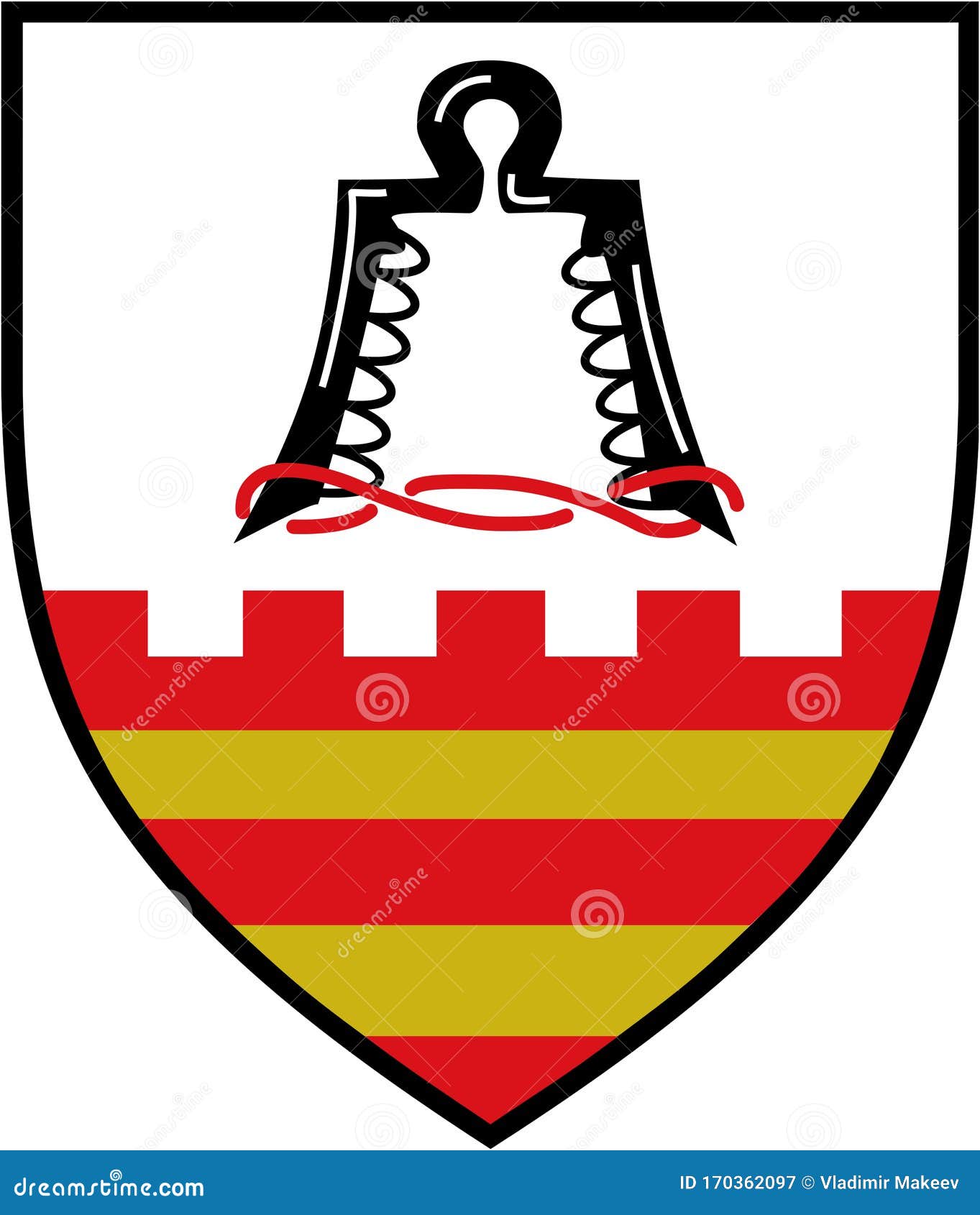coat of arms of the commune of ense. germany