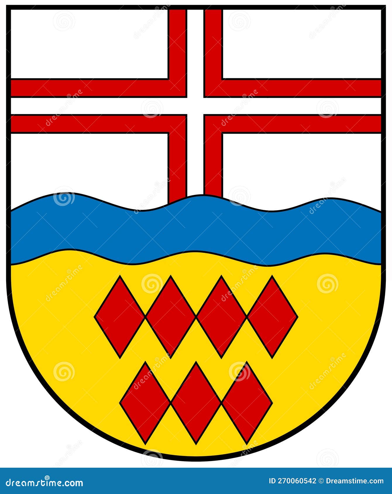 coat of arms of the commune of welling. germany.