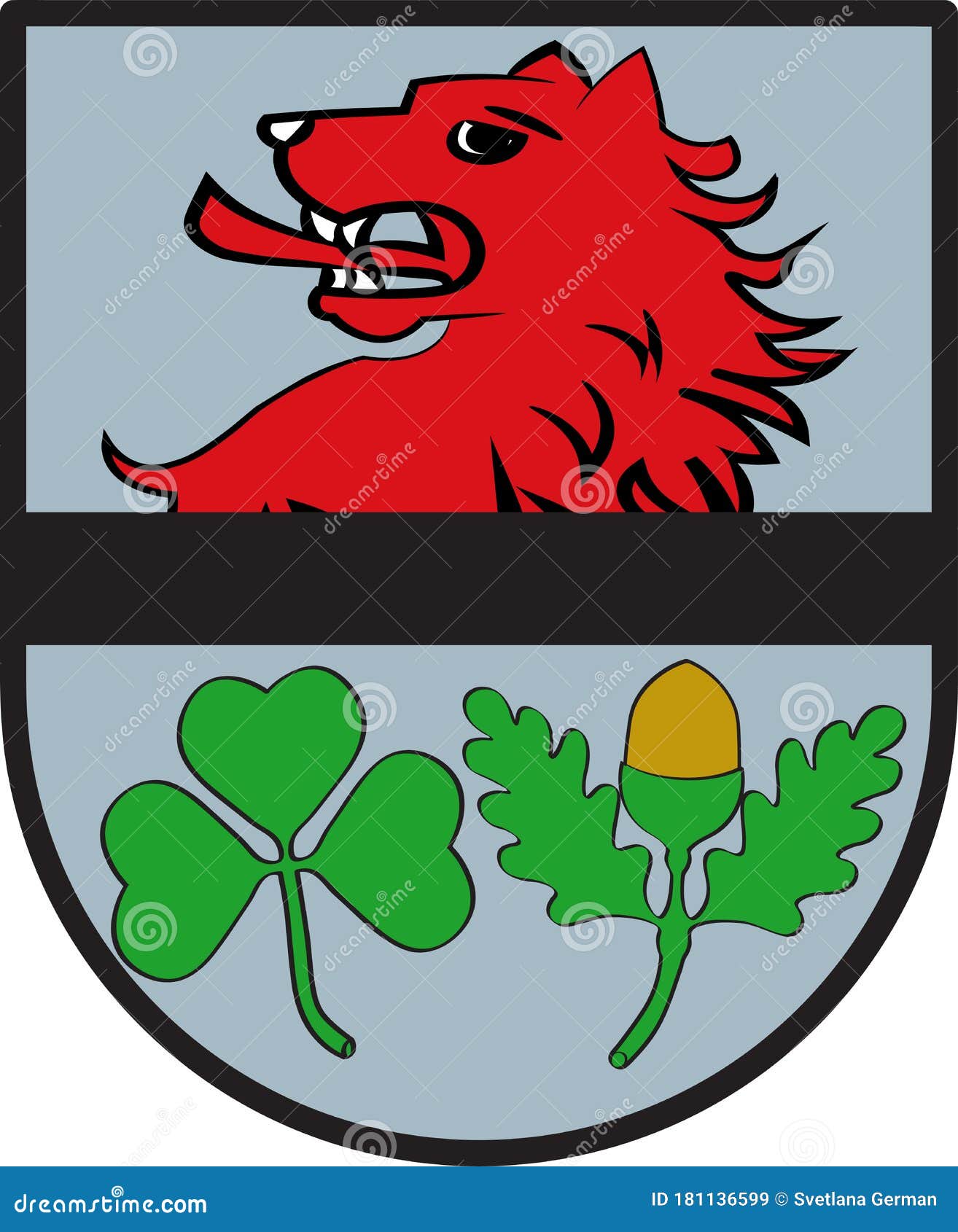 Coat of Arms of Elsdorf in North RhineWestphalia, Germany Stock Vector