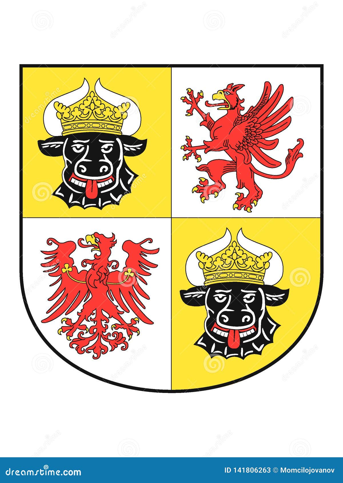 coat of arms of german state of mecklenburg-vorpommern