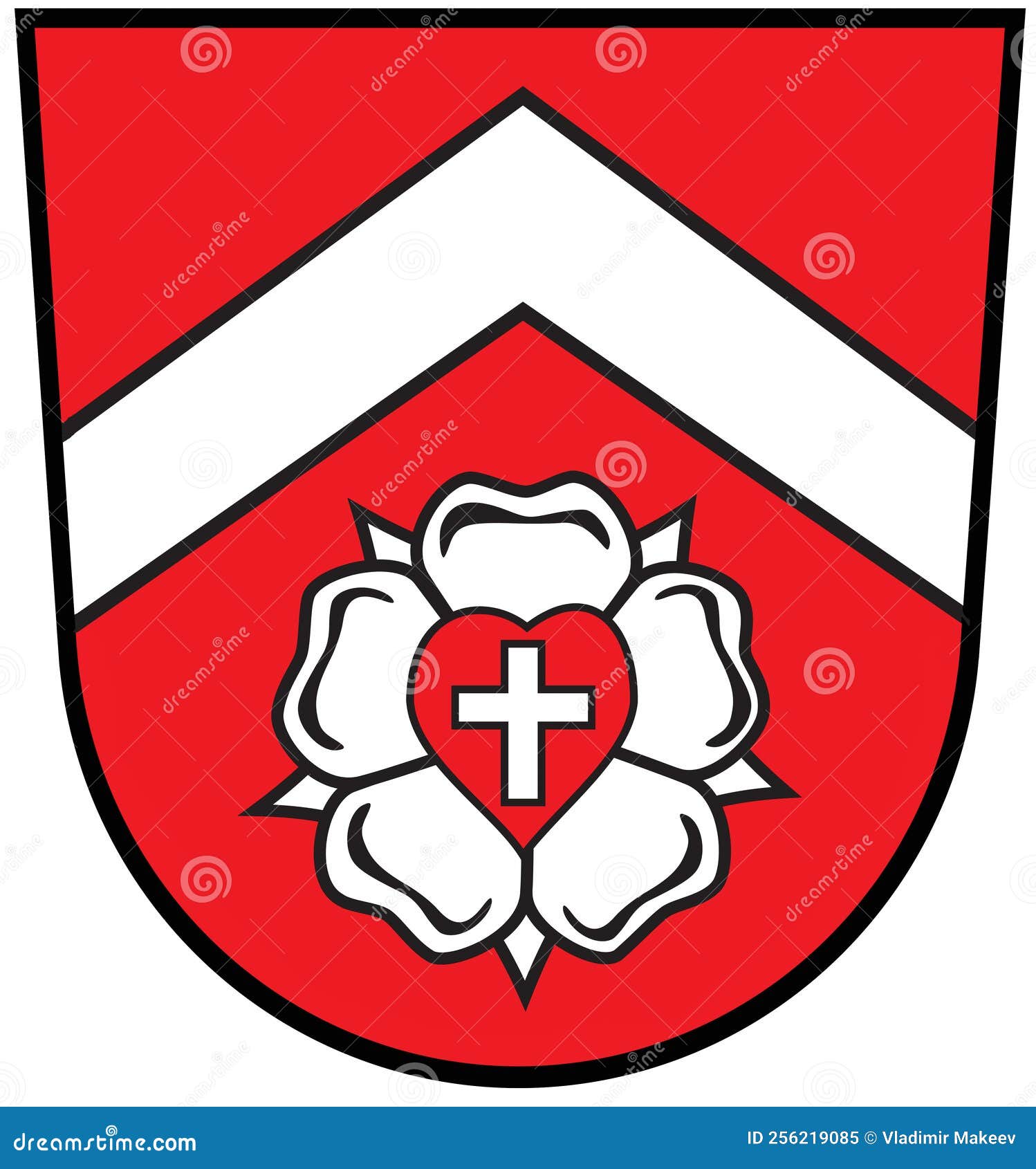 Coat of Arms of the Municipality of Vine. Germany Stock Illustration