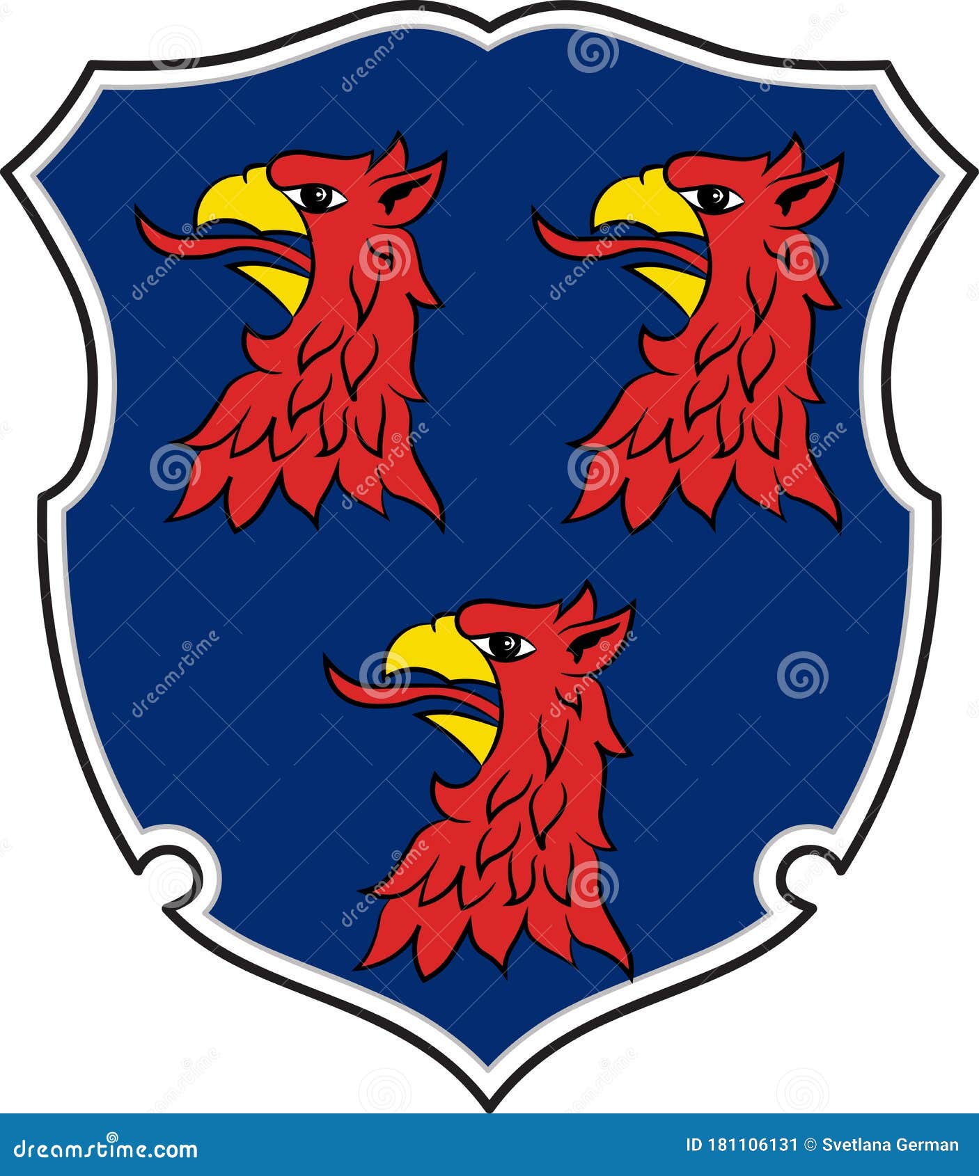 coat of arms of pasewalk in mecklenburg-vorpommern, germany