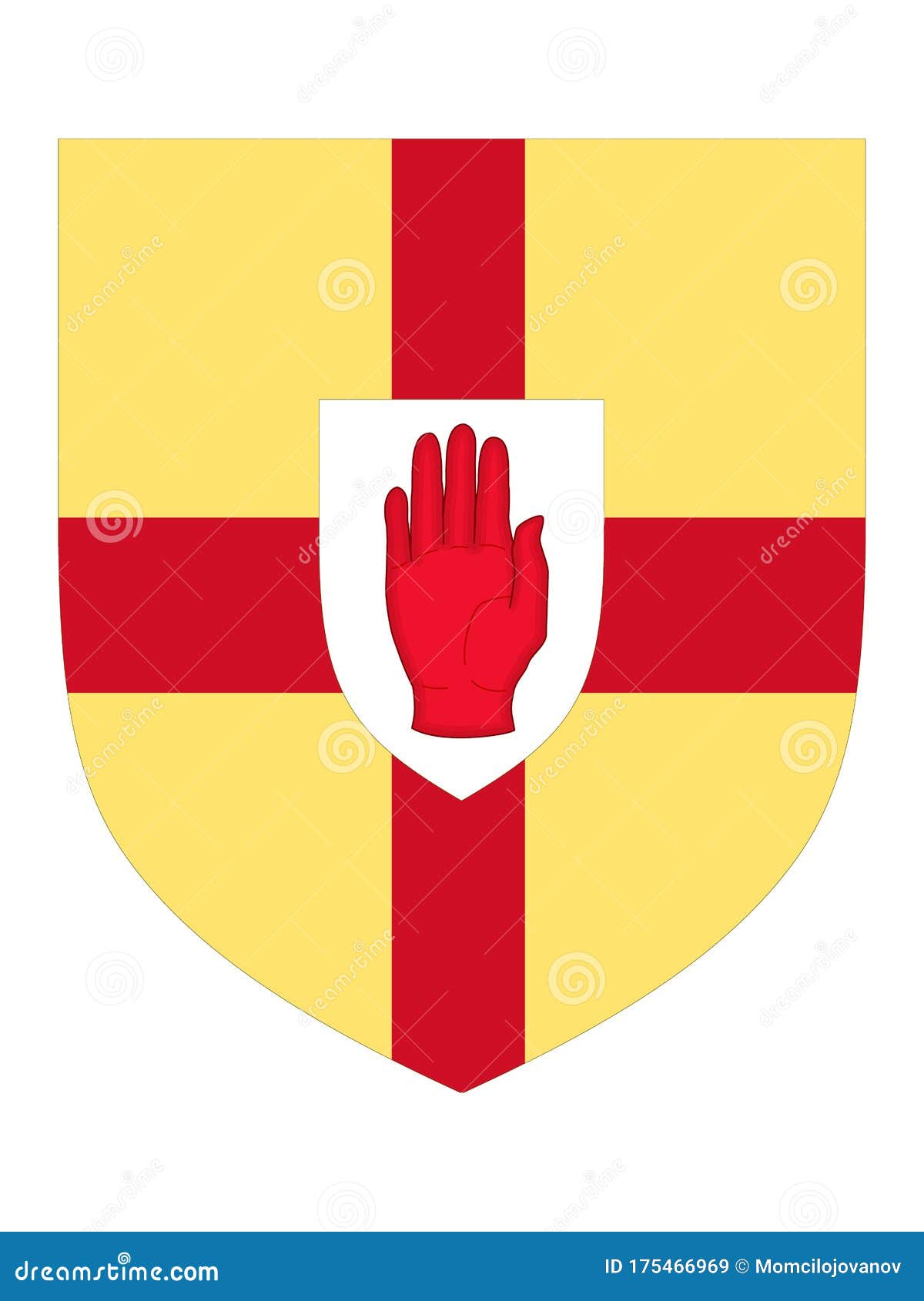 Coat of Arms of Ulster stock vector. Illustration of county ...