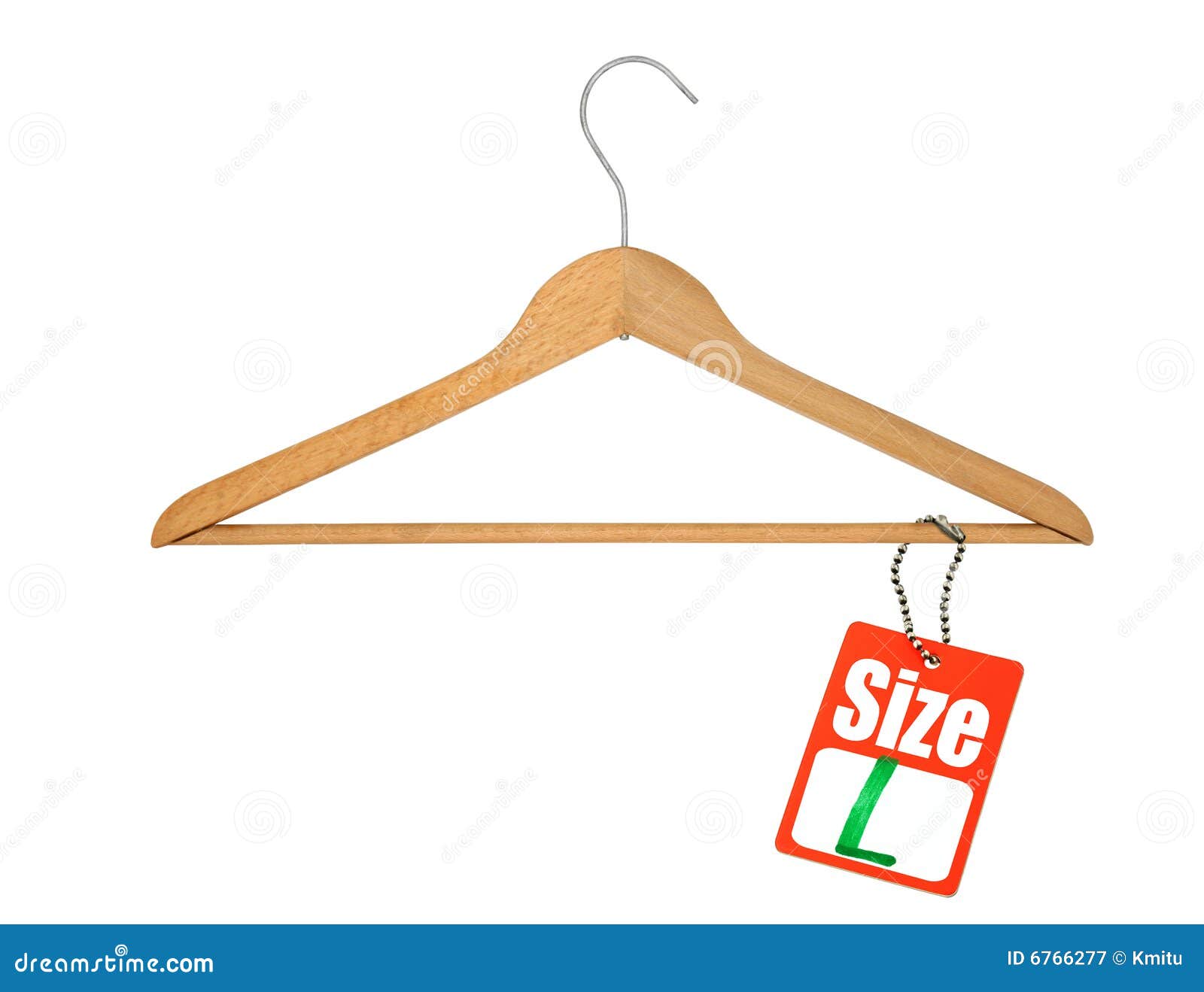 Coat hanger and L size tag stock image. Image of coat 6766277