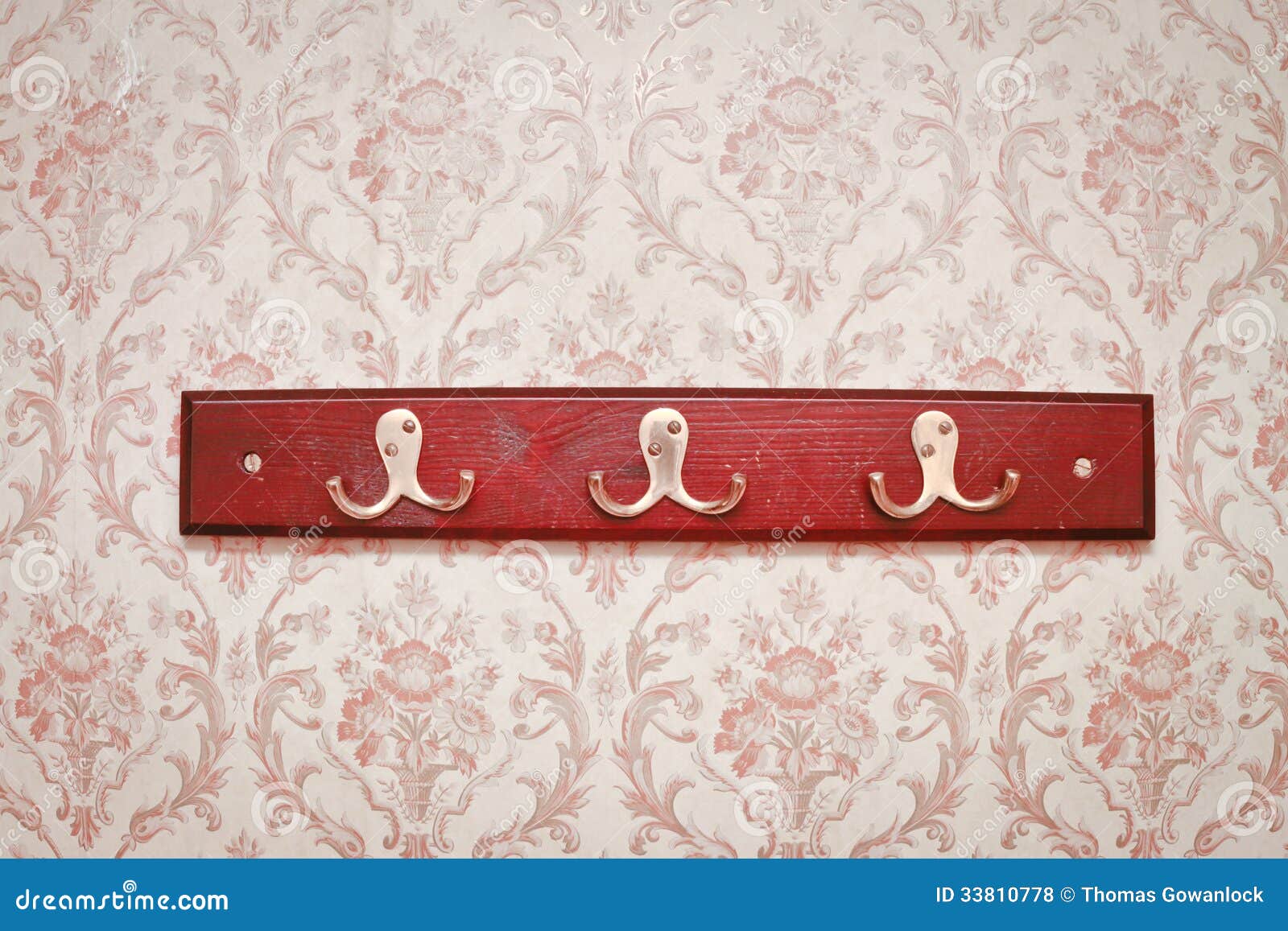 Coat hooks stock photo. Image of three, grunge, decor 33810778