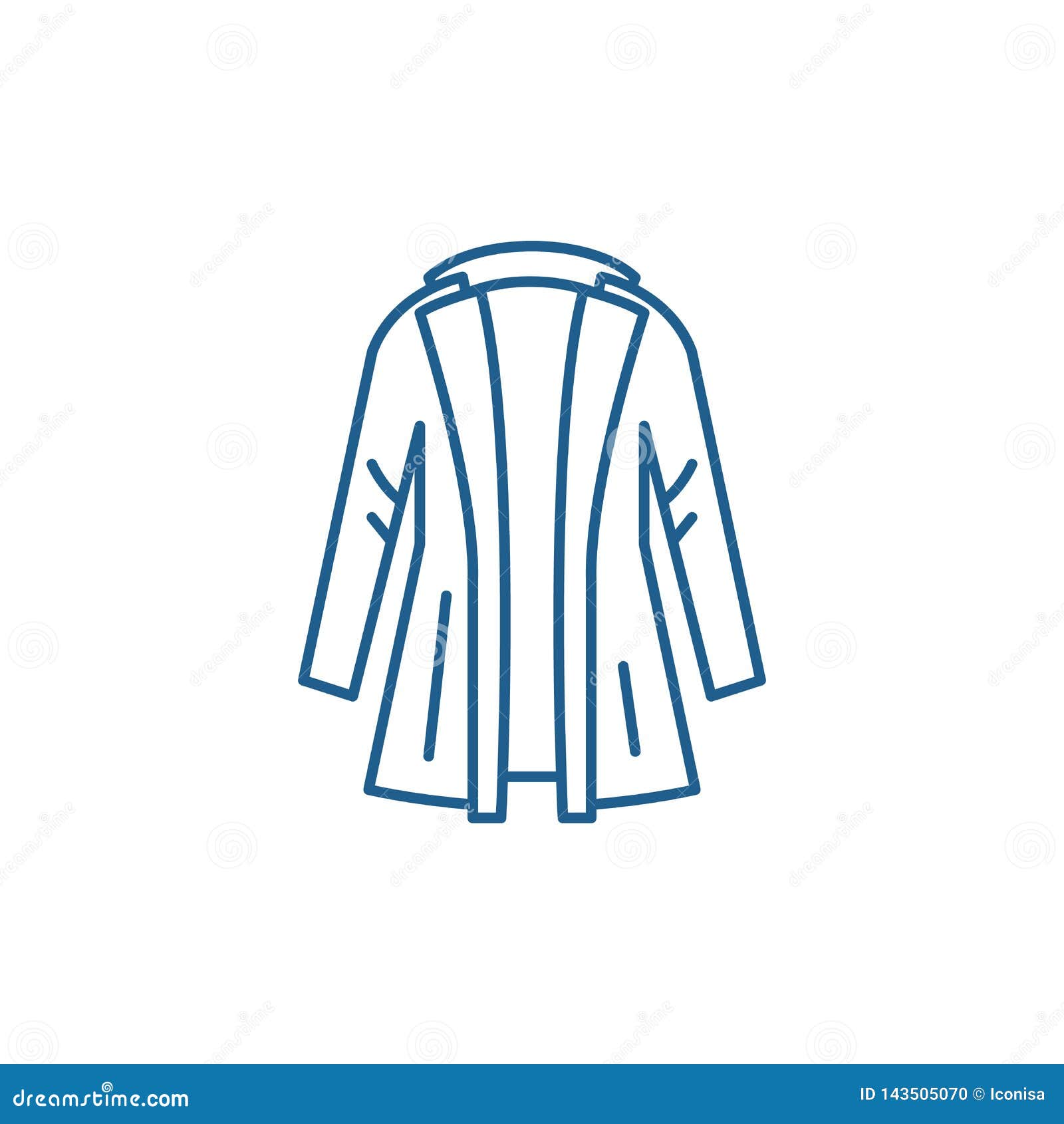 Coat Line Icon Concept. Coat Flat Vector Symbol, Sign, Outline ...