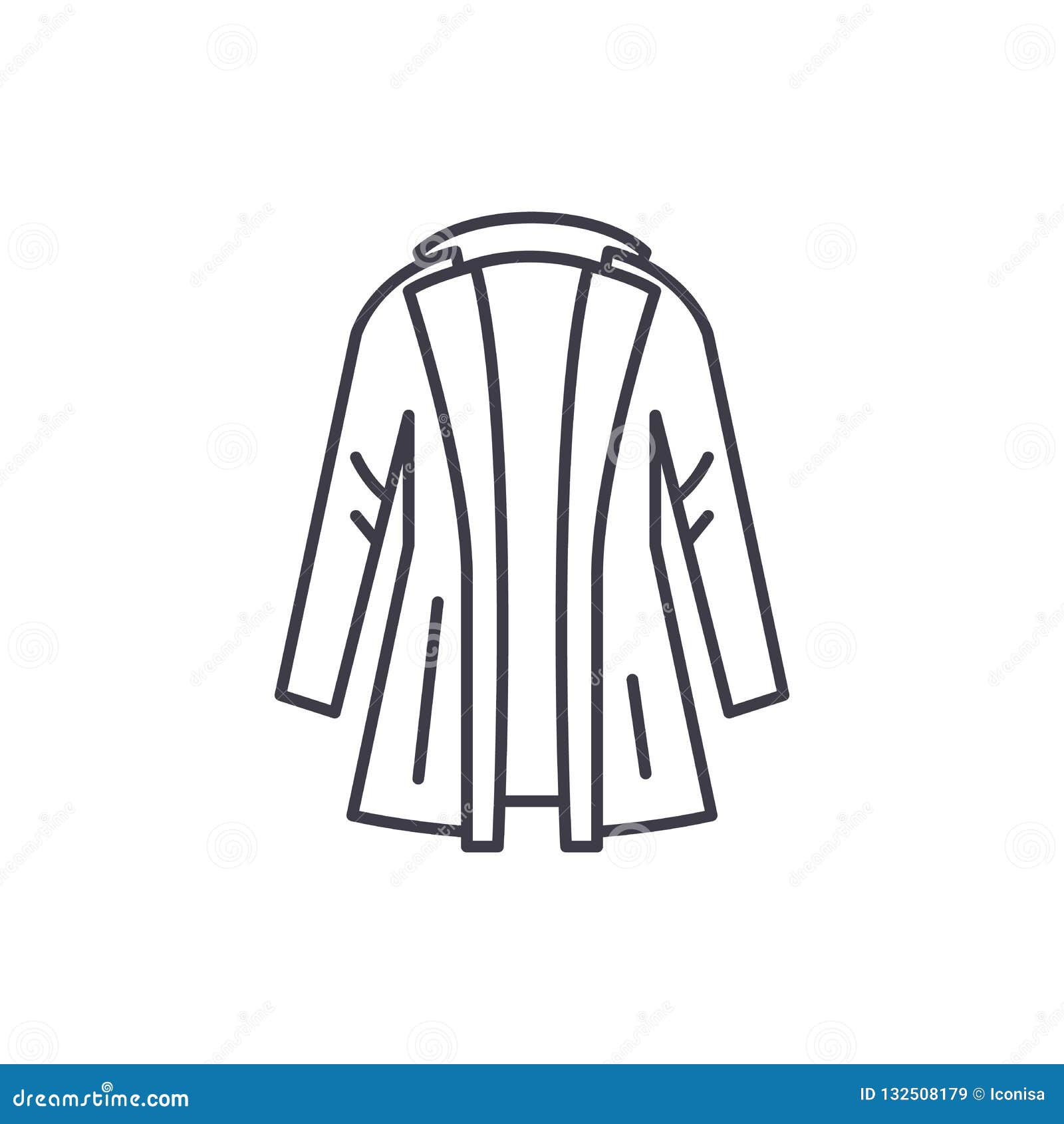 Coat Line Icon Concept. Coat Vector Linear Illustration, Symbol, Sign ...