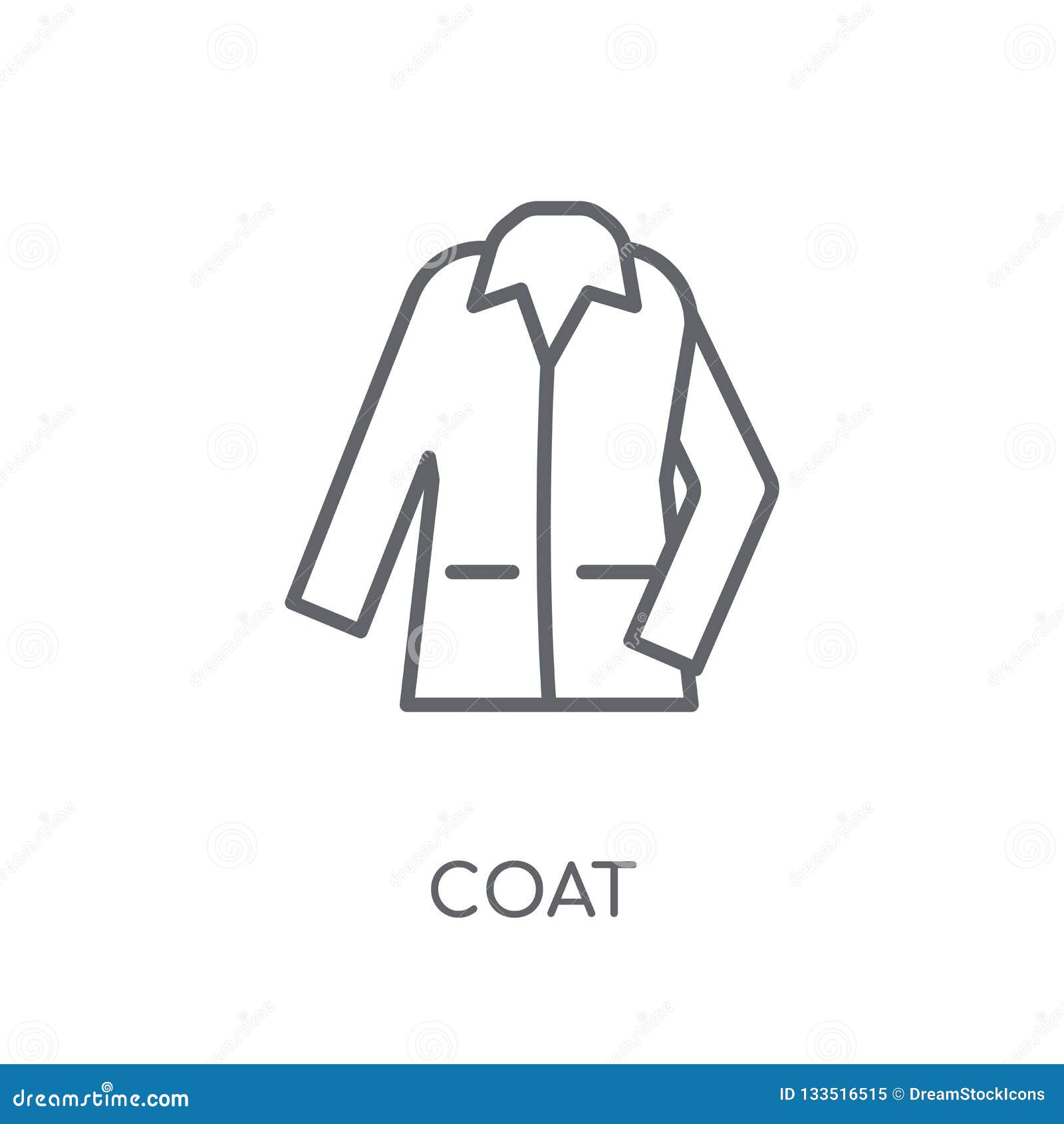 Coat Linear Icon. Modern Outline Coat Logo Concept on White Back Stock ...