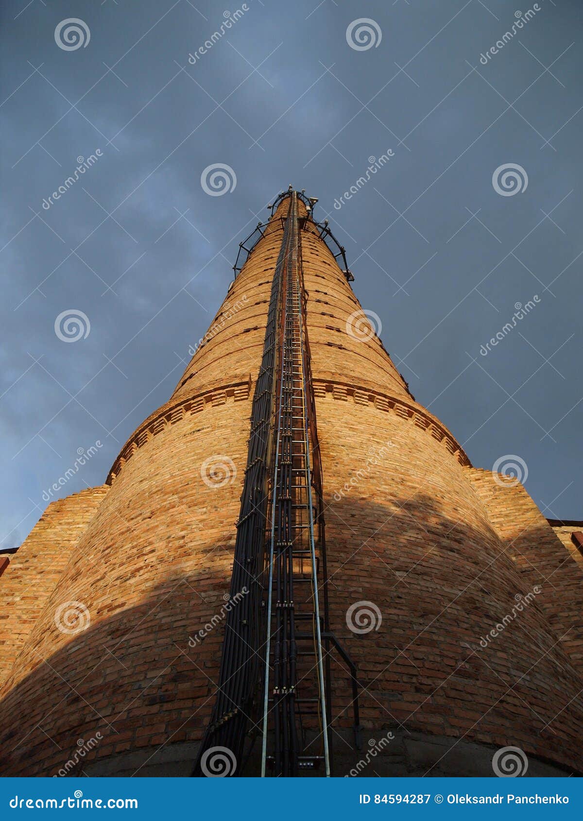 Coax Cables Mobile Operator on the High Tower. RF Antenna Feed L Stock