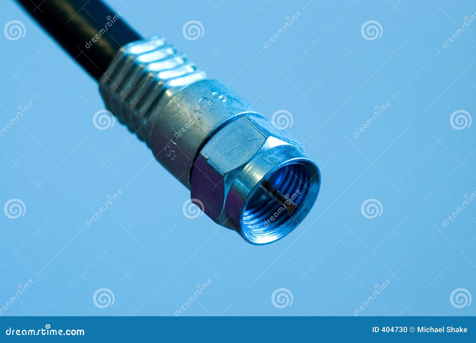 Coaxial Cable Connection stock photo. Image of close, silhouette 404730