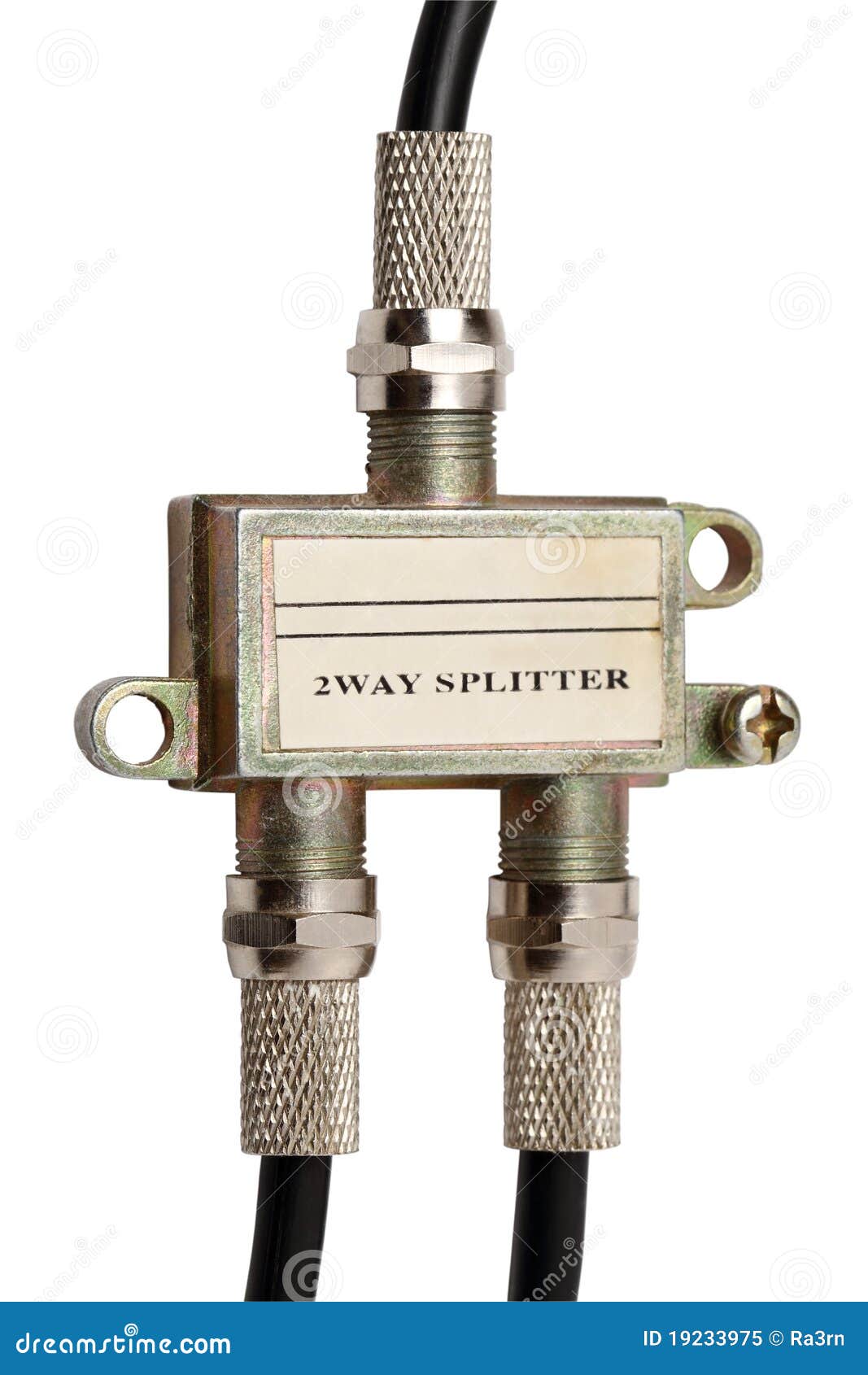 Coaxial cable splitter stock image. Image of catv, splitter 19233975