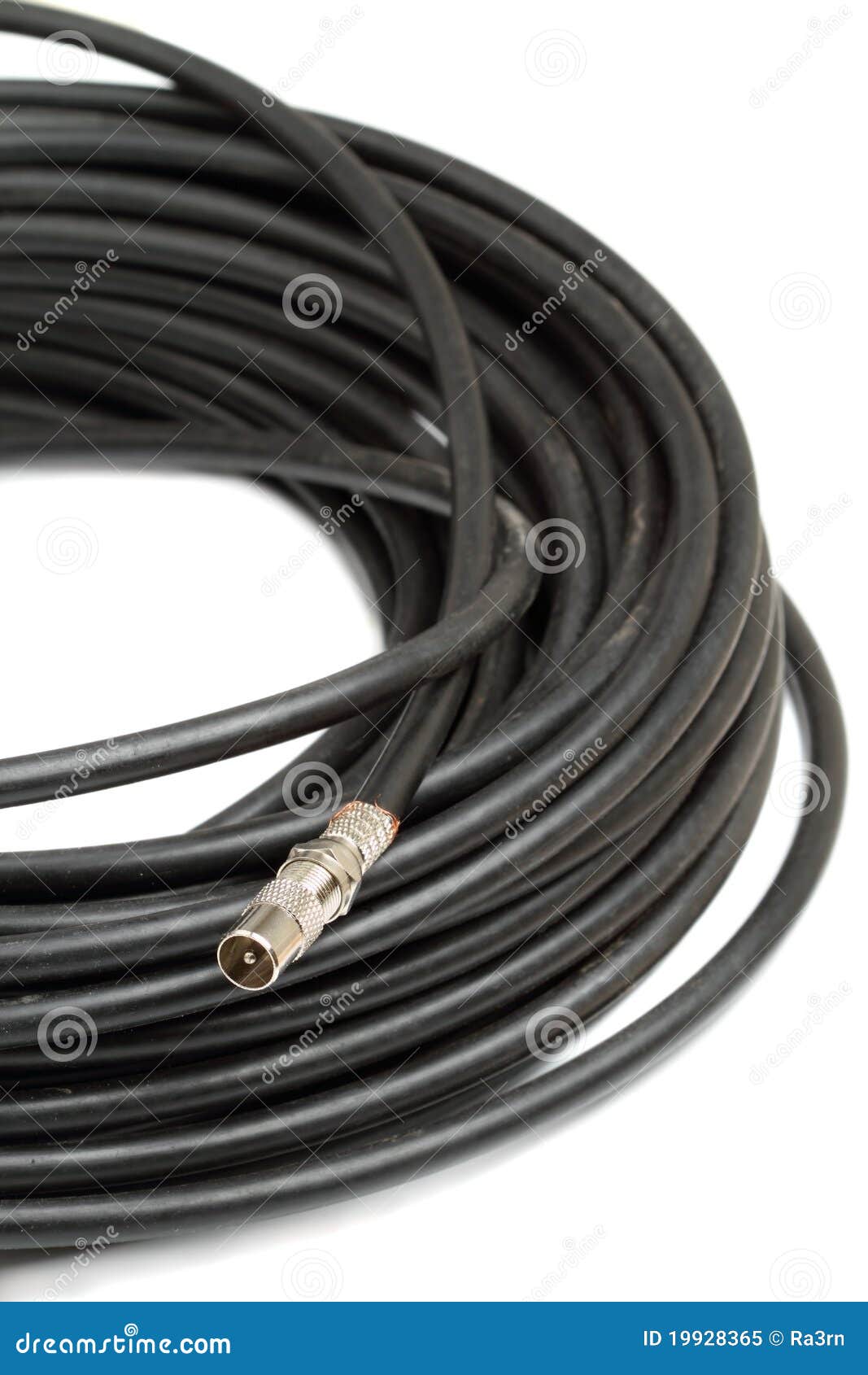 Coaxial Cable and Tv Connector Stock Image - Image of ordering