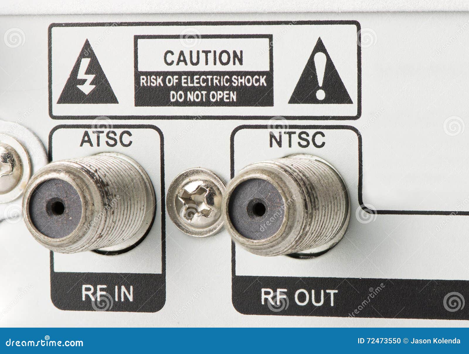 Coaxial Inputs stock photo. Image of converter, installation 72473550