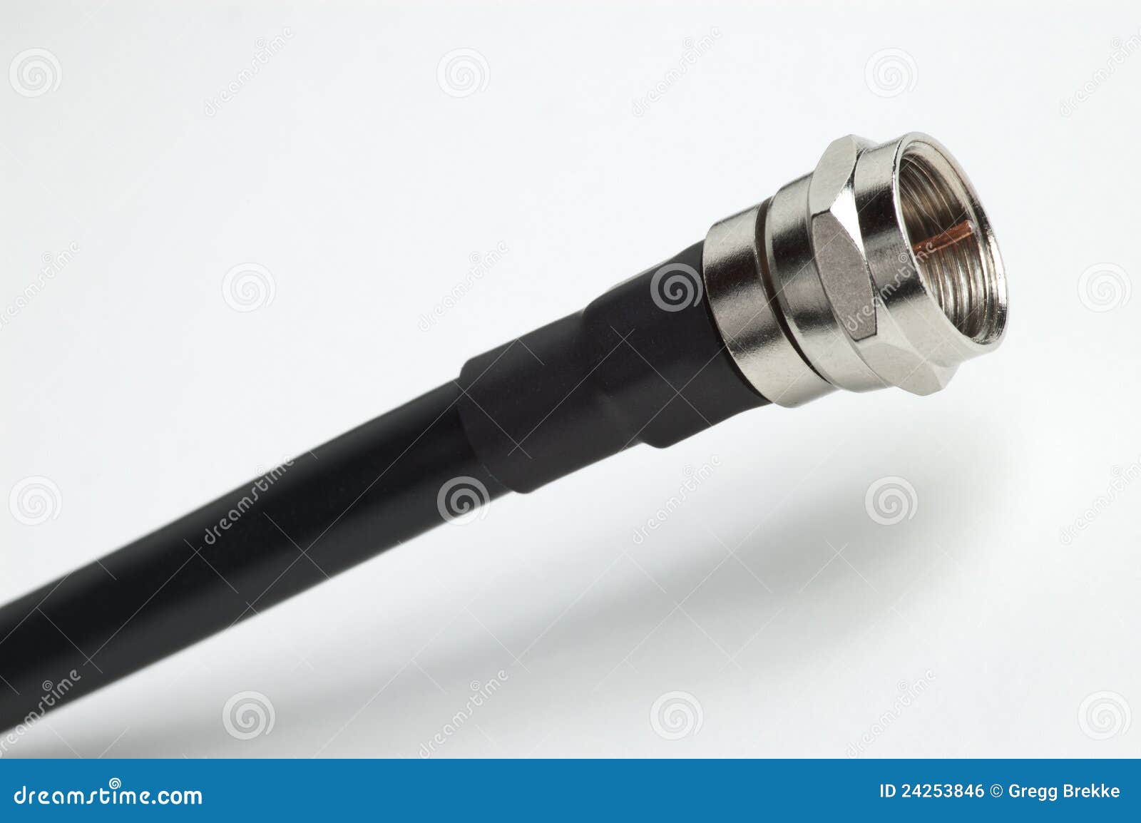 Coaxial television cable stock photo. Image of coax, black 24253846
