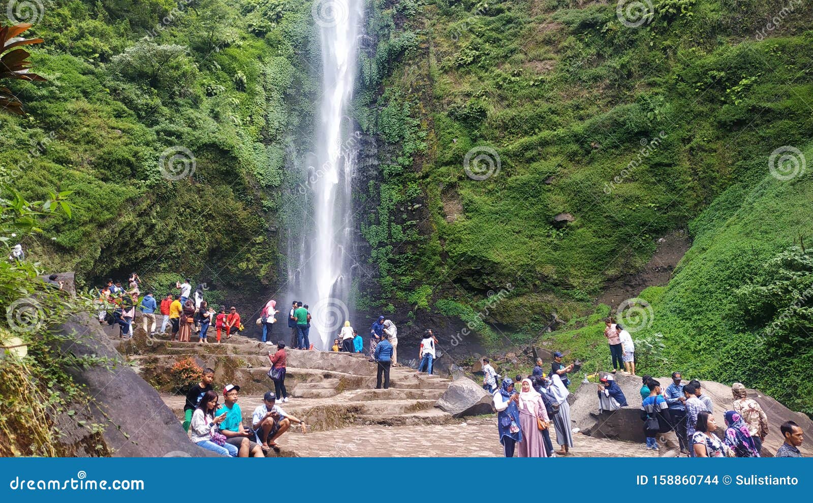 Coban Rondo Waterfall In Malang East Java  Indonesia 