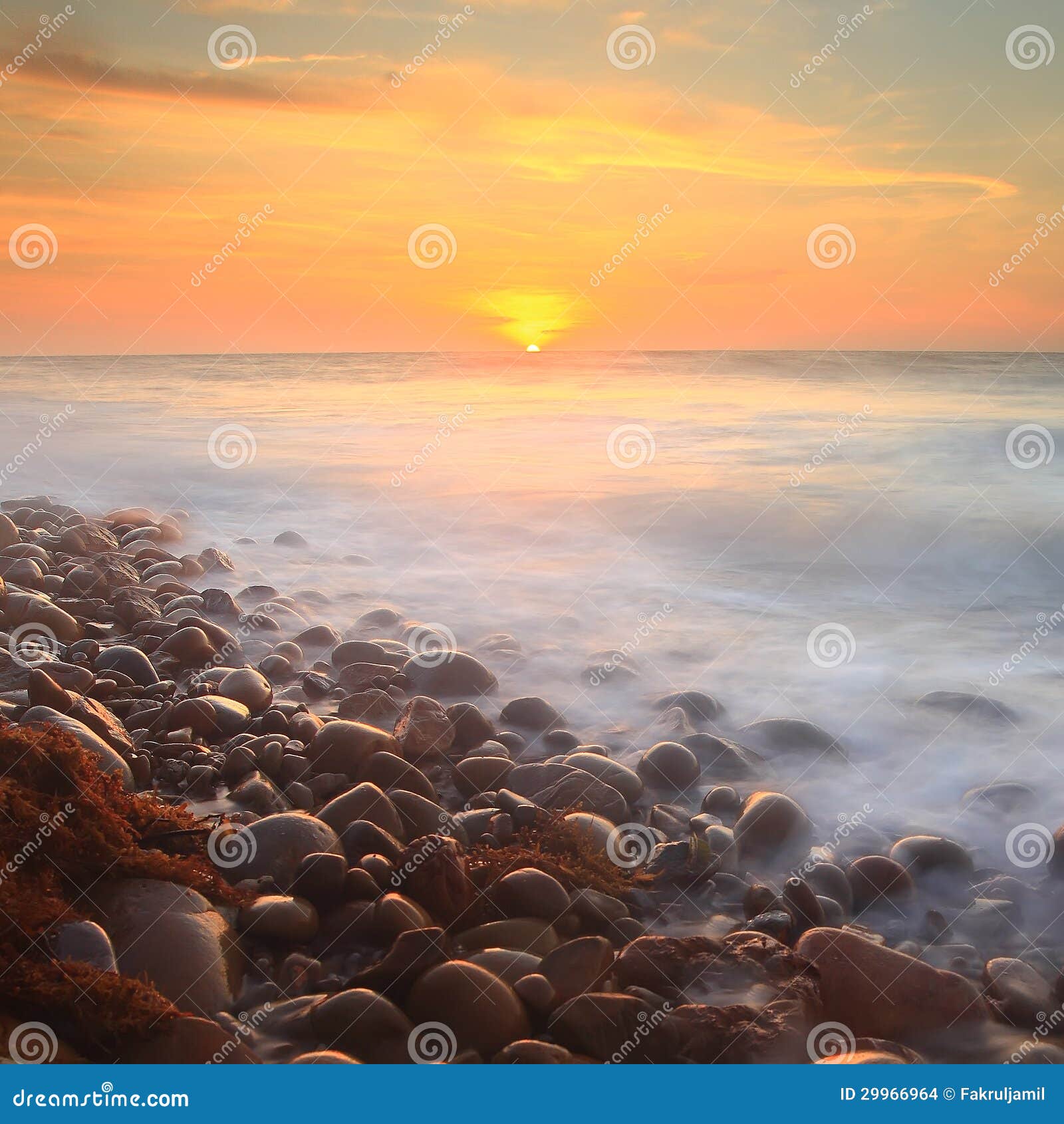 cobble stones sunset