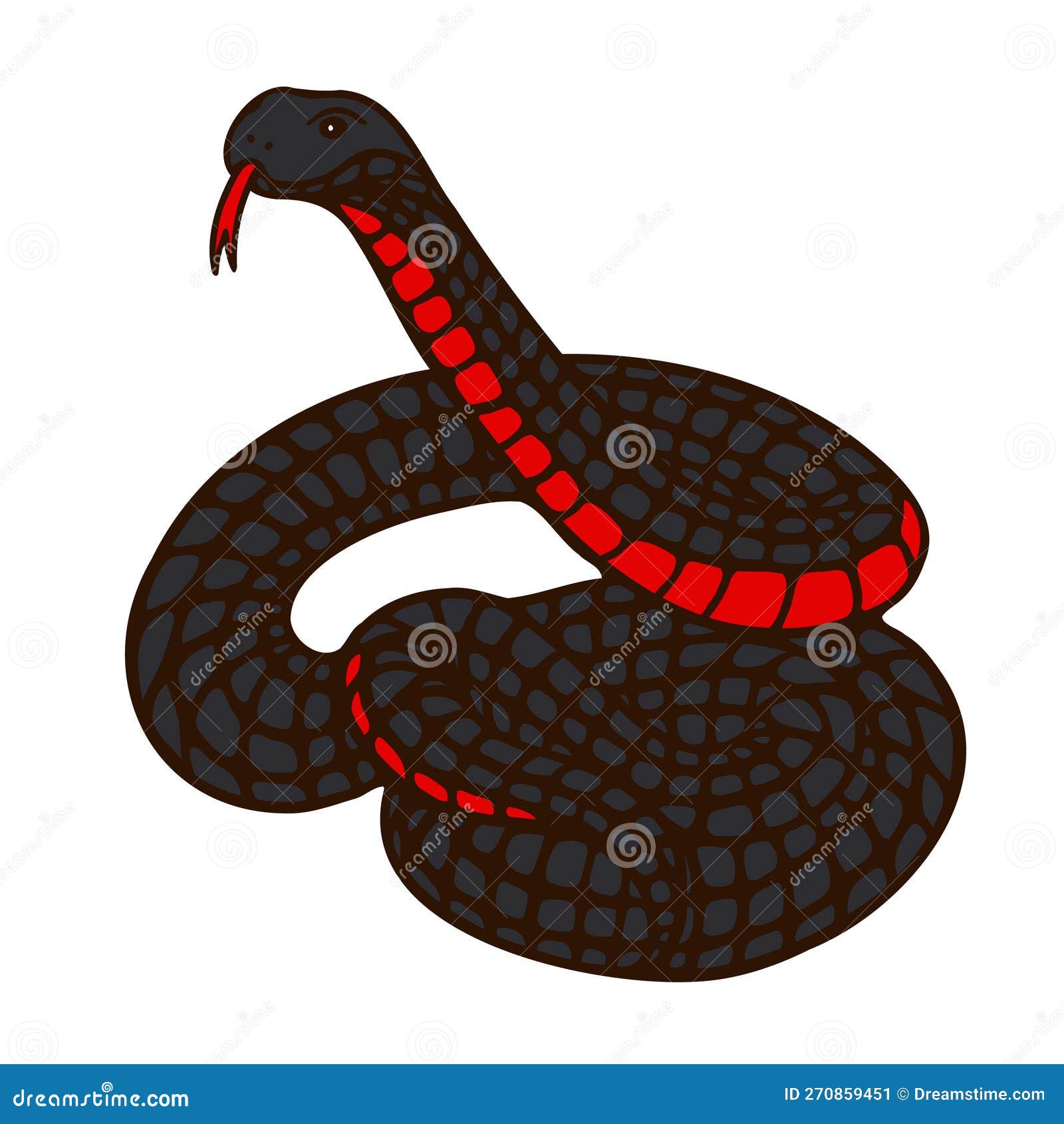 Cobra de desenho animado mostrando a língua