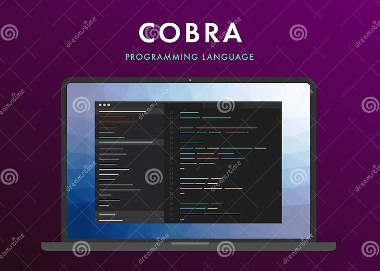 Cobra programming language stock vector. Illustration of cobra - 139973377