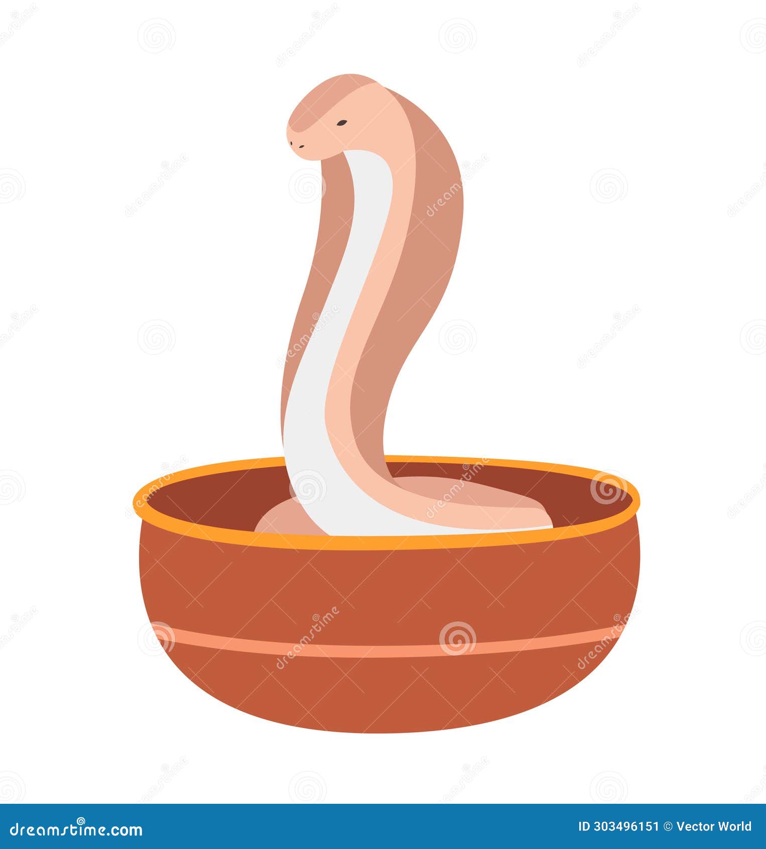 cobra snake in a basket, charming cobra . indian serpent, danger and wildlife, exotic reptile 