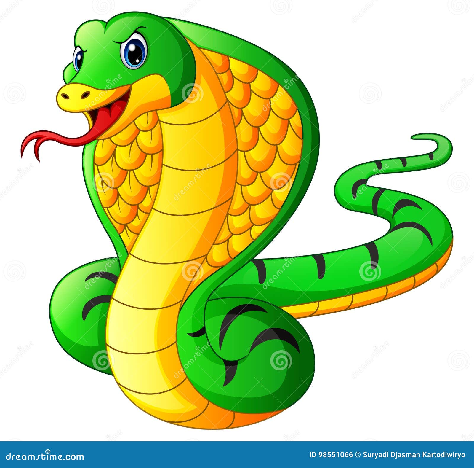 Cobra snake cartoon stock vector. Illustration of dangerous - 98551066